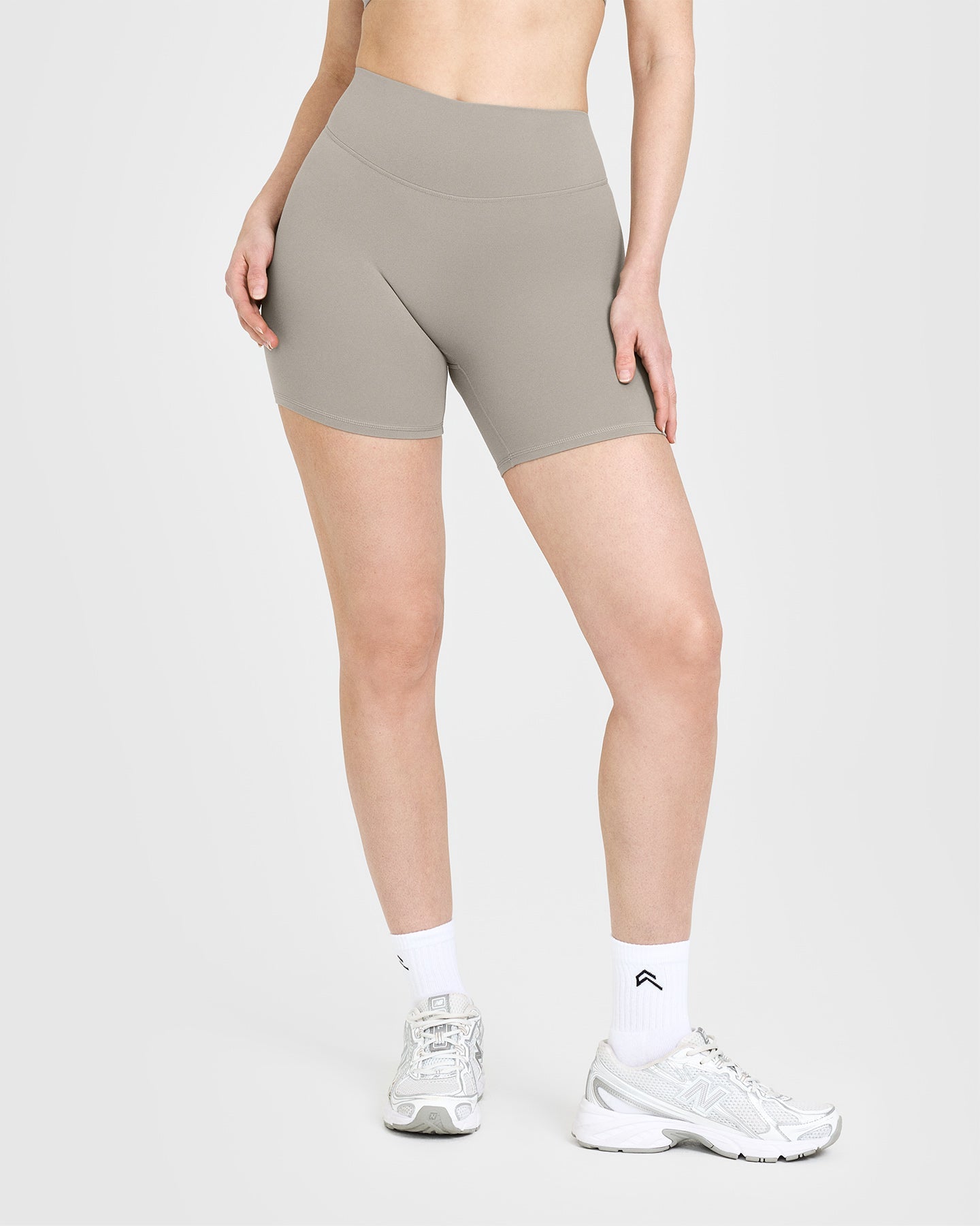 Alternative view of SoftMotion Shorts 6" with White Logo | Warm Sand