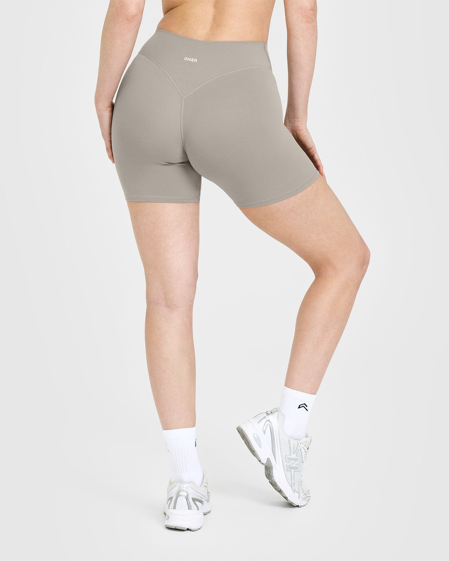 SoftMotion Shorts 6" with White Logo | Warm Sand