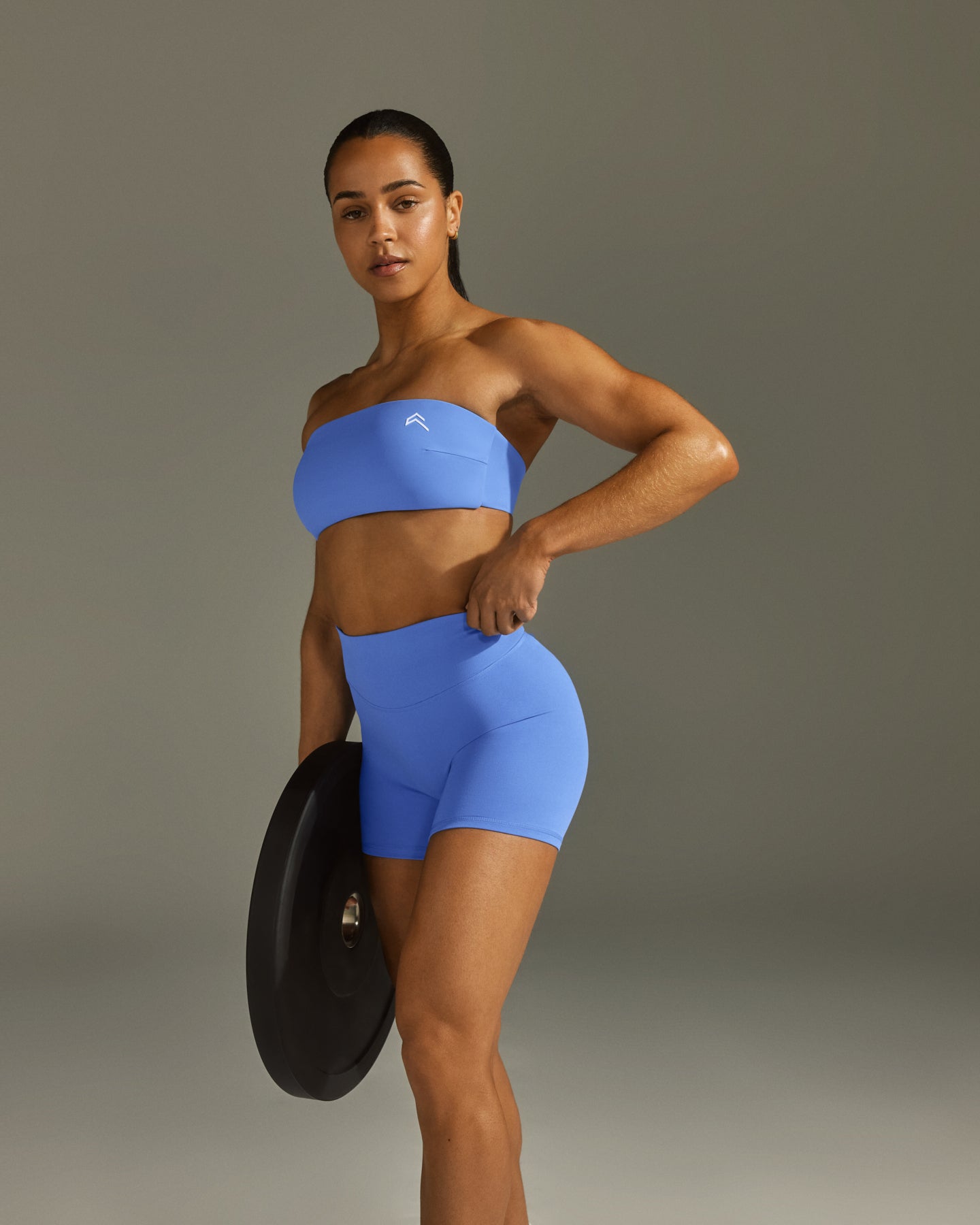 Alternative view of UnifiedMove Micro Bandeau Bralette | Glaucous Blue