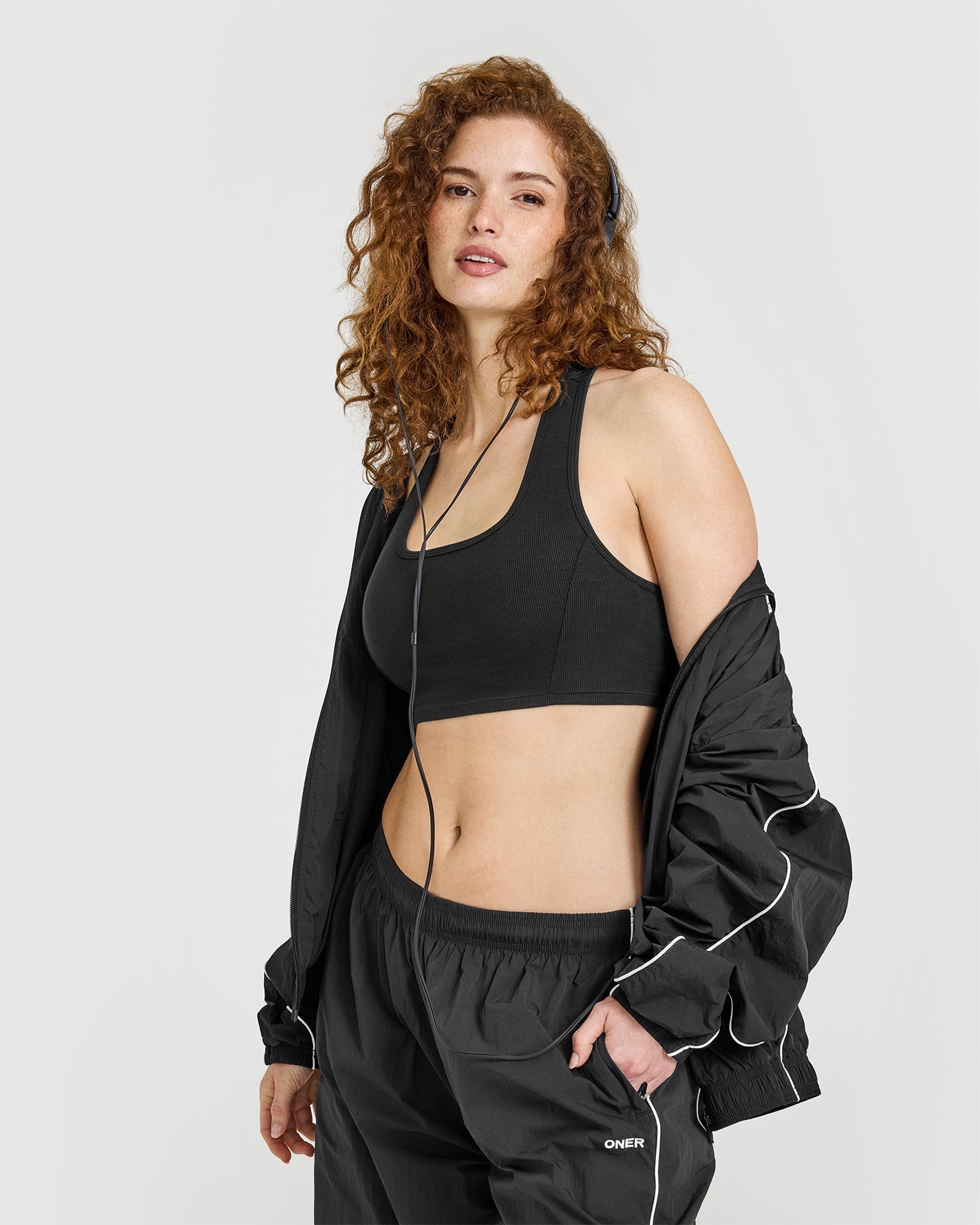 Mellow Rib Square Neck Bra | Soft Black - Image 6