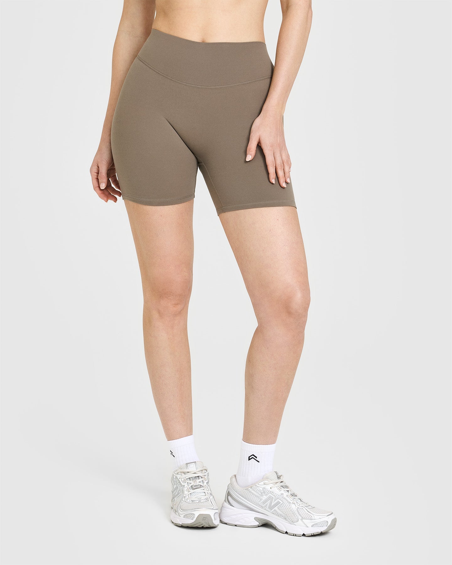 SoftMotion Shorts 6" with White Logo | Moss Brown - Image 6