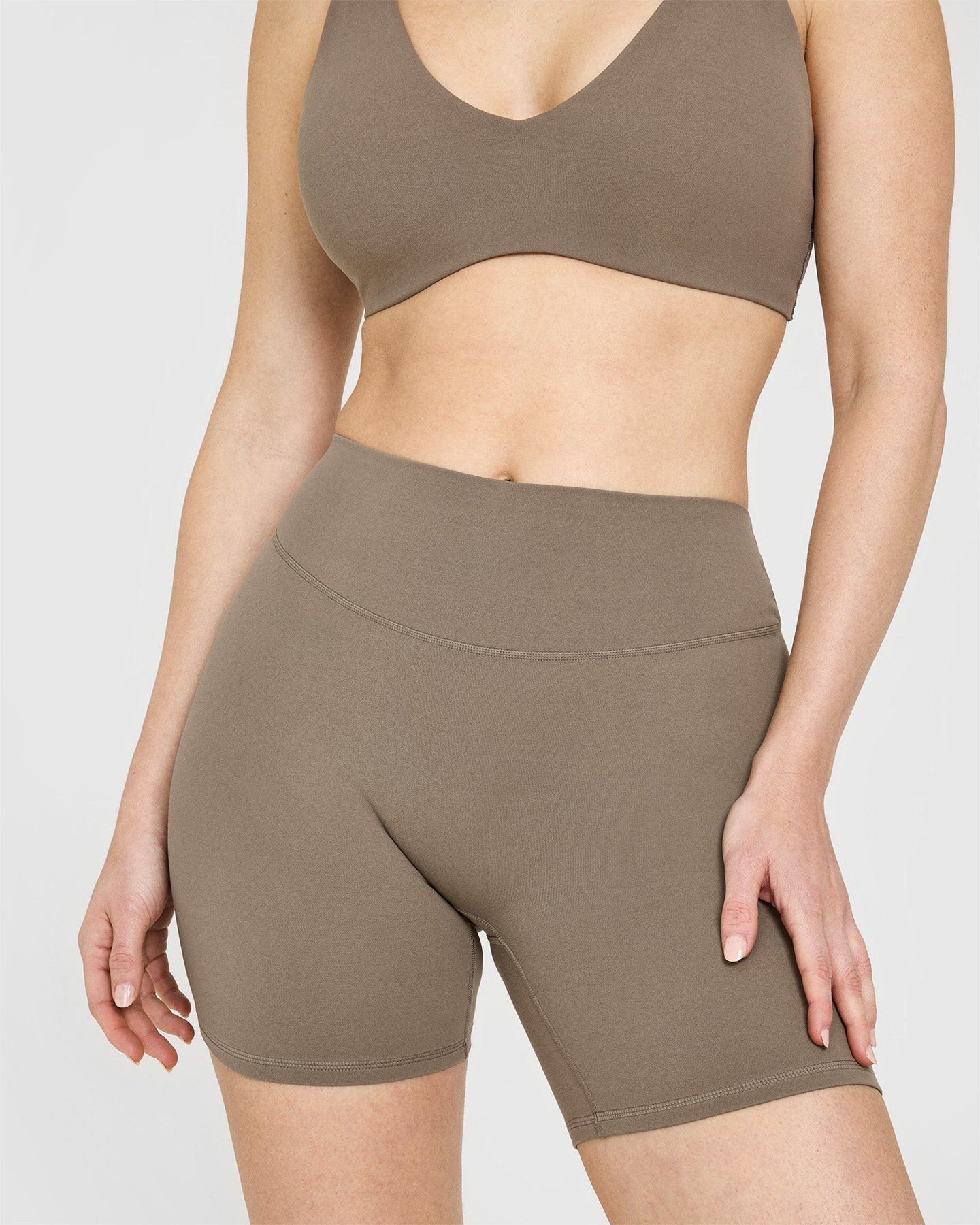SoftMotion Shorts 6" with White Logo | Moss Brown - Image 5
