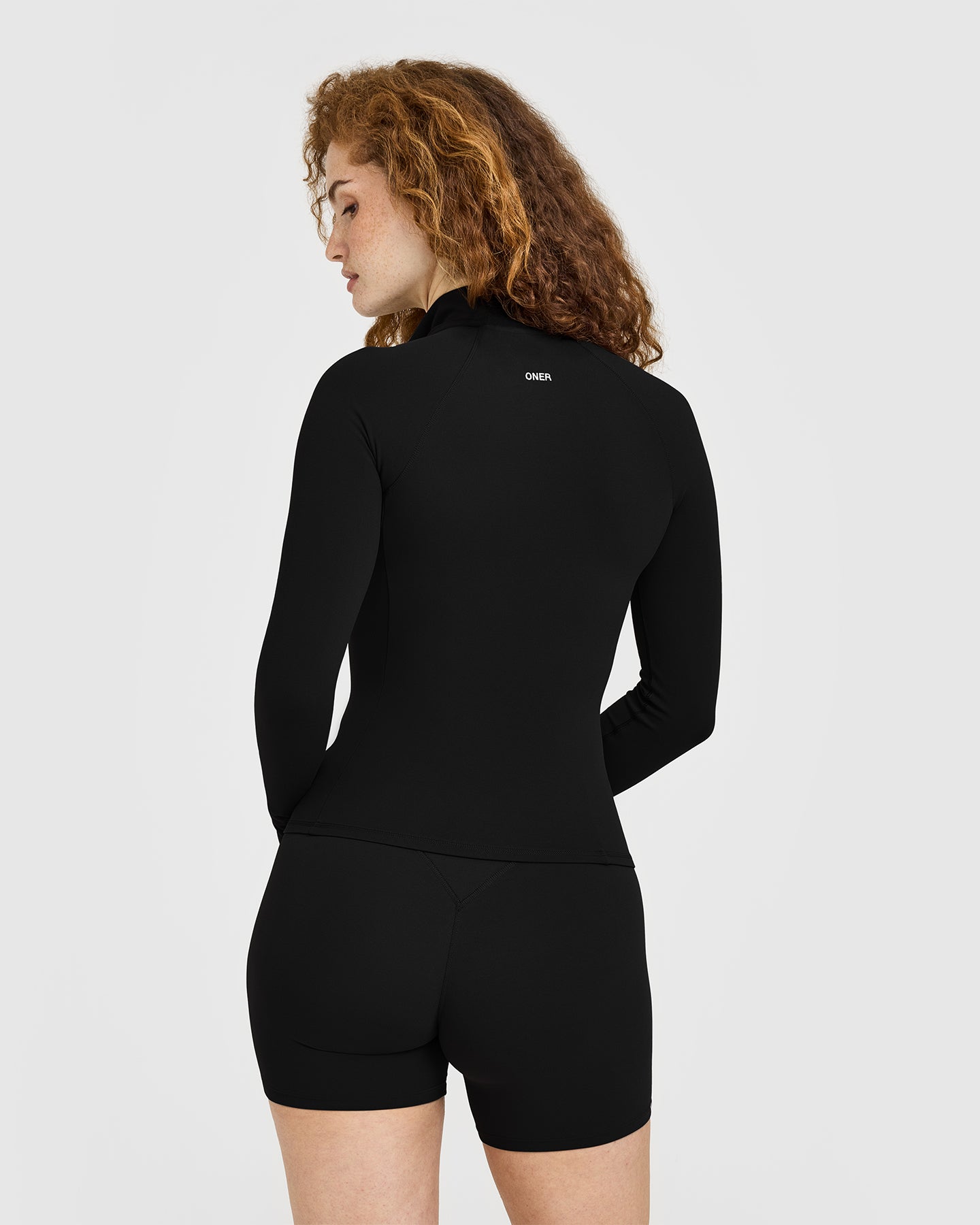 Alternative view of SoftMotion Jacket with White Logo | Black