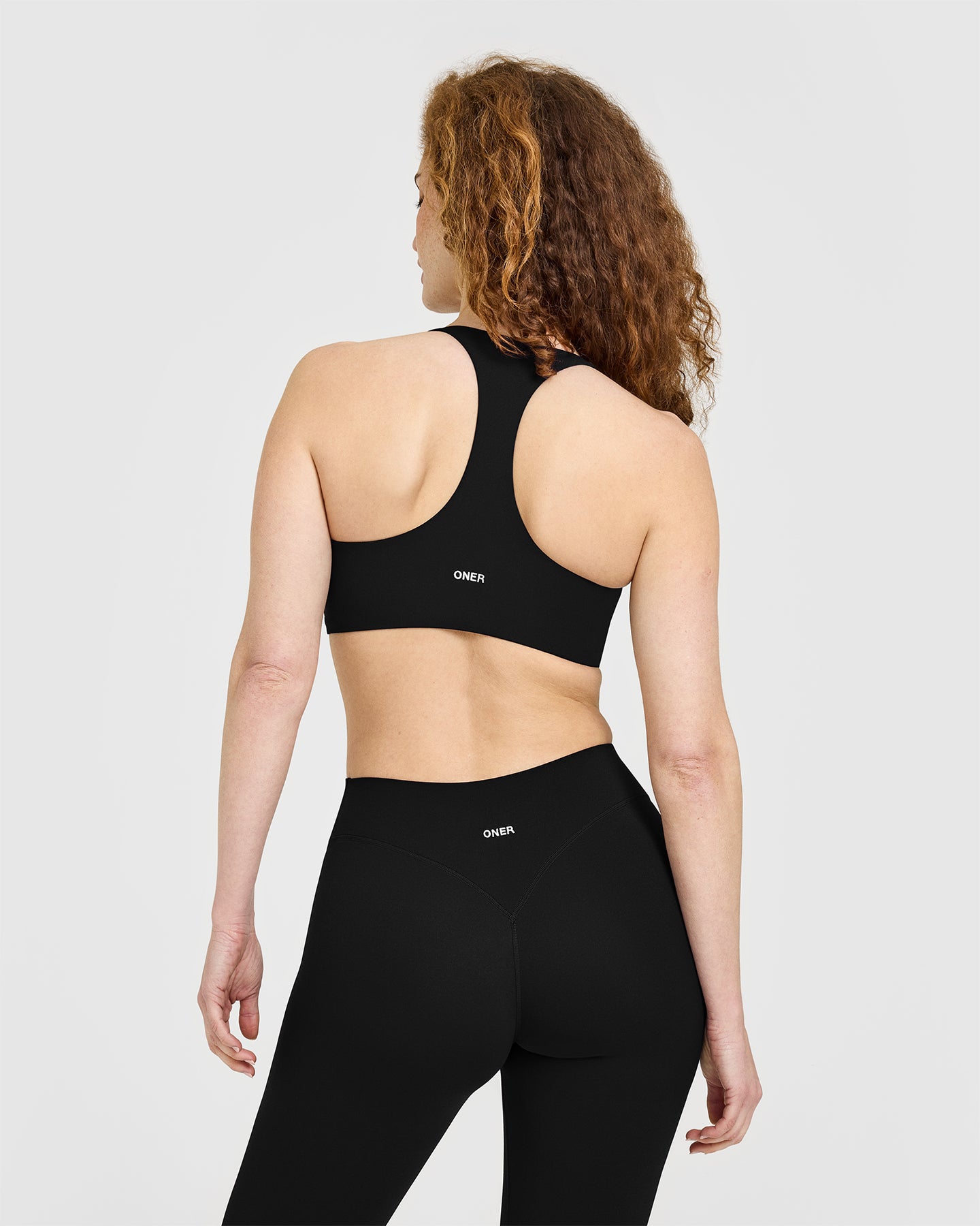 SoftMotion Sports Bra with White Logo | Black - Image 4