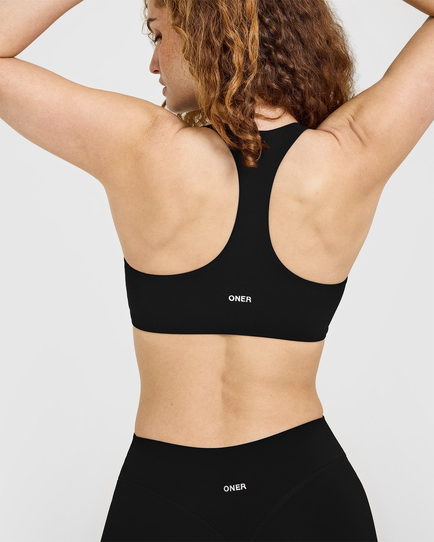 SoftMotion Sports Bra with White Logo | Black - Image 6