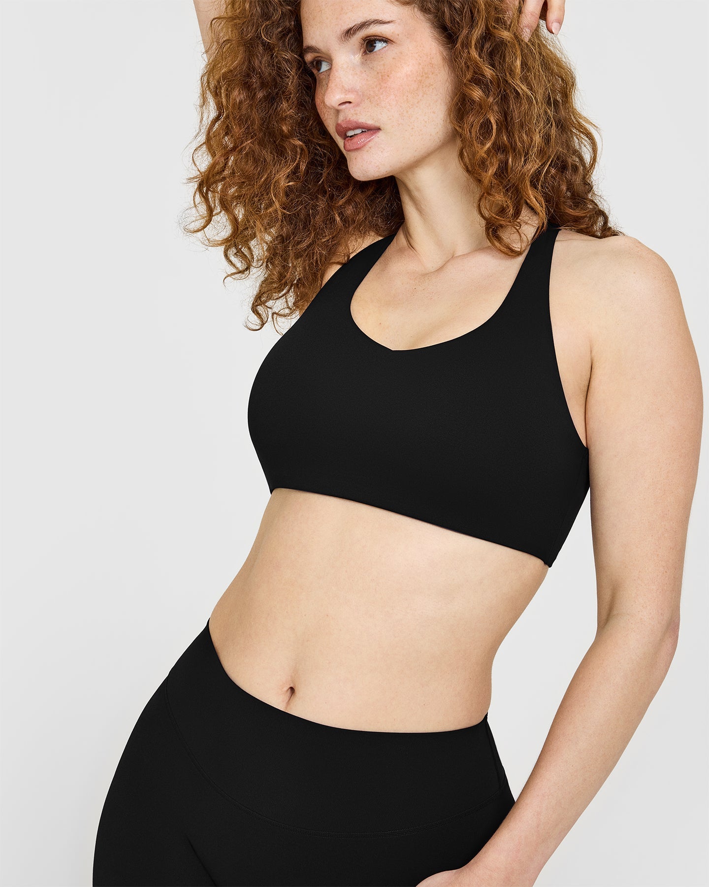 SoftMotion Sports Bra with White Logo | Black - Image 5