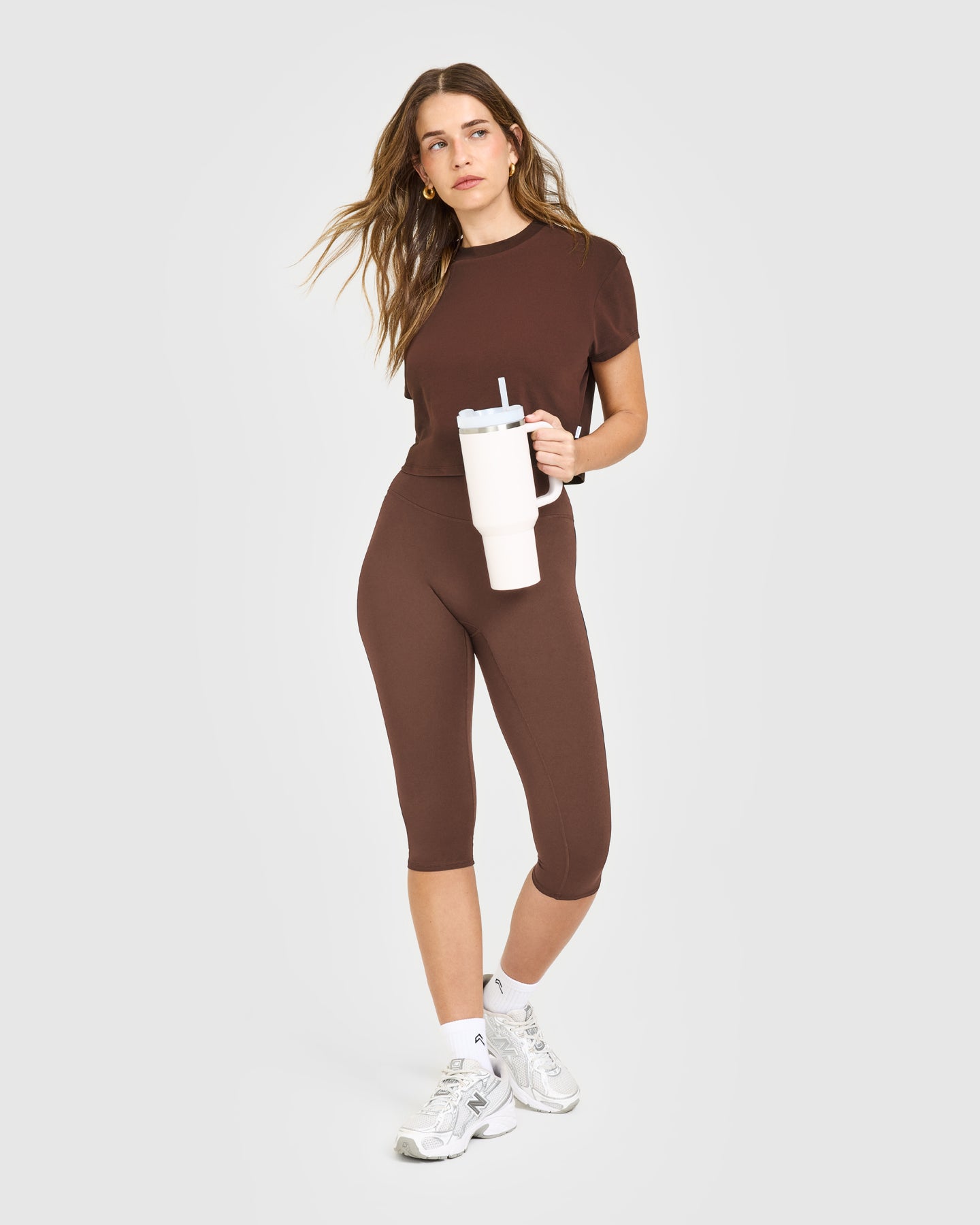 Cotton Relaxed T-Shirt | Copper Brown - Image 3