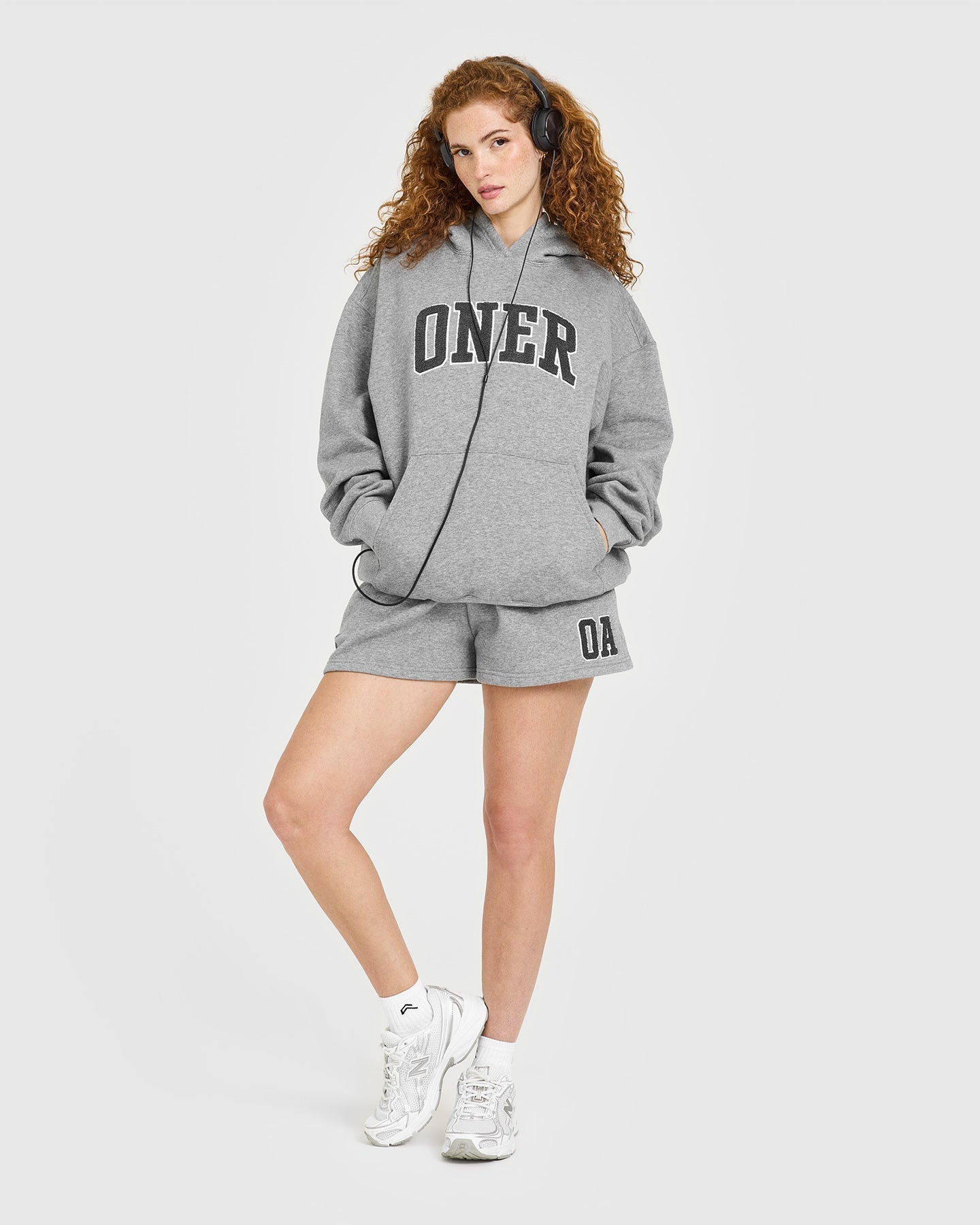 Foundations Oversized Oner 25 Hoodie | Charcoal Marl - Image 3