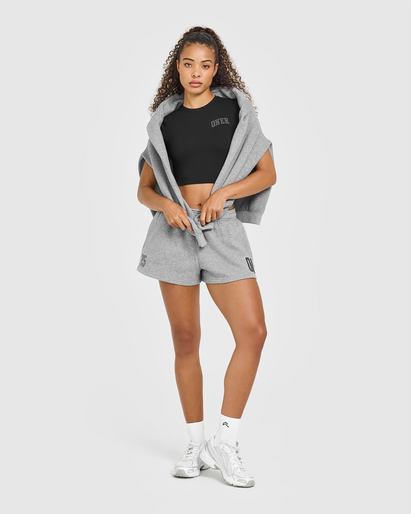 Foundations Oversized Oner 25 Shorts | Charcoal Marl - Image 3