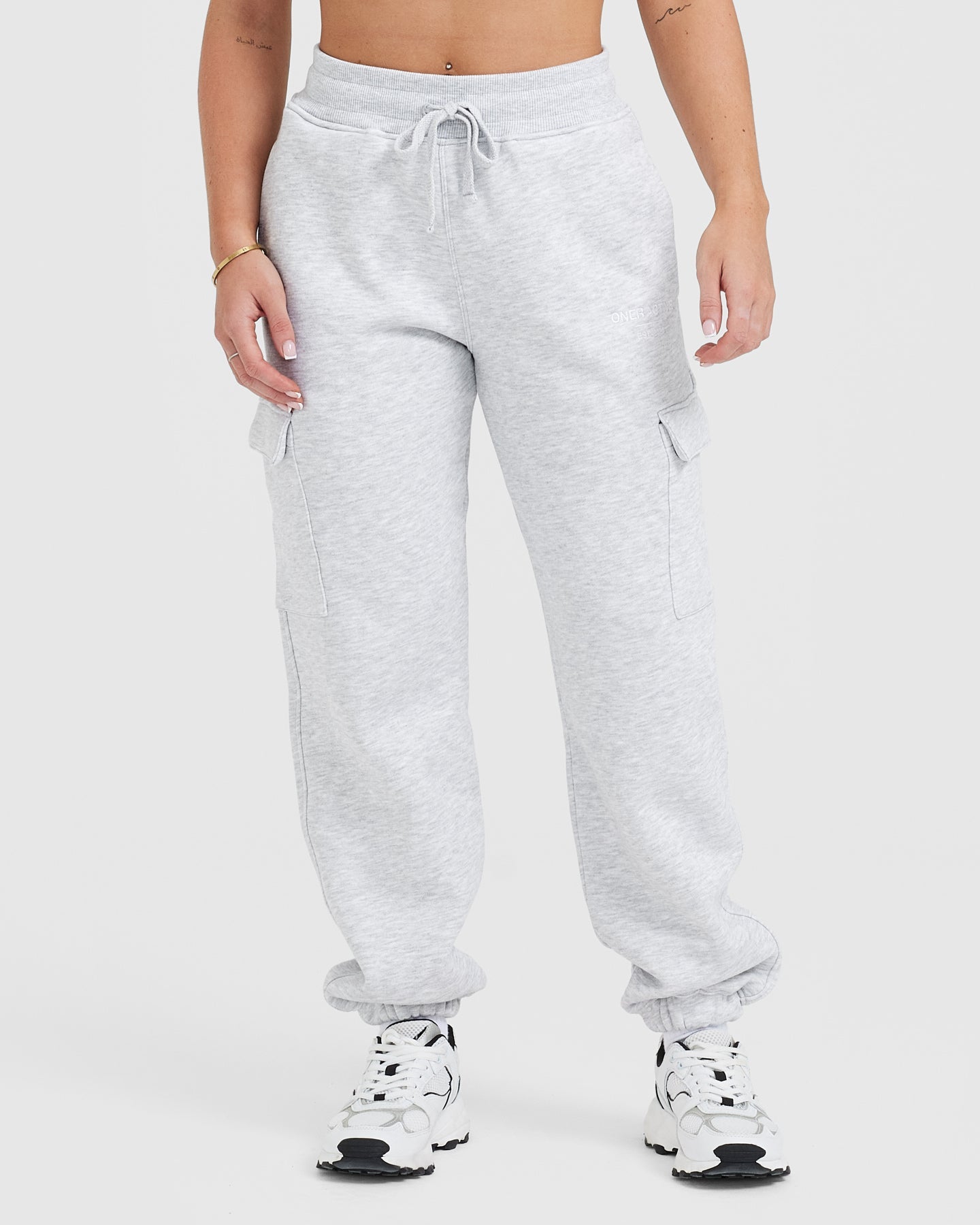 All Day Est 2020 Cargo Joggers | Light Grey Marl