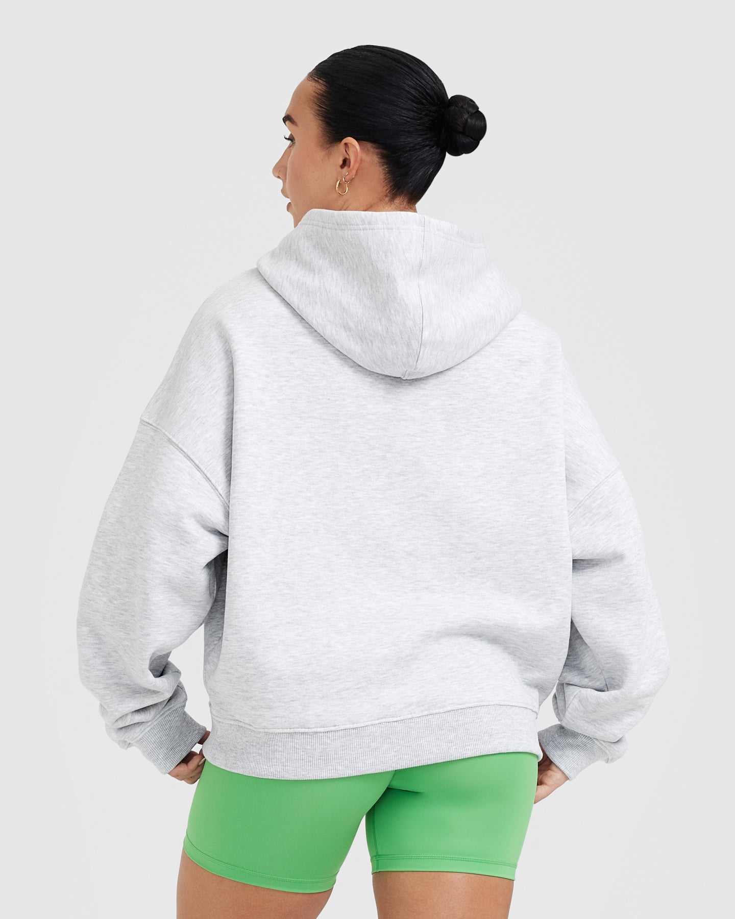 Alternative view of All Day Est 2020 Oversized Hoodie | Light Grey Marl
