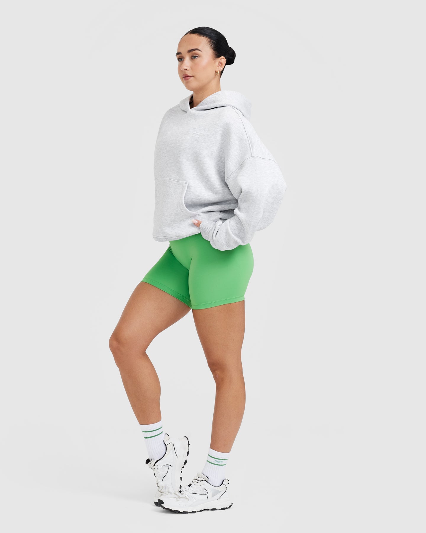 All Day Est 2020 Oversized Hoodie | Light Grey Marl - Image 4