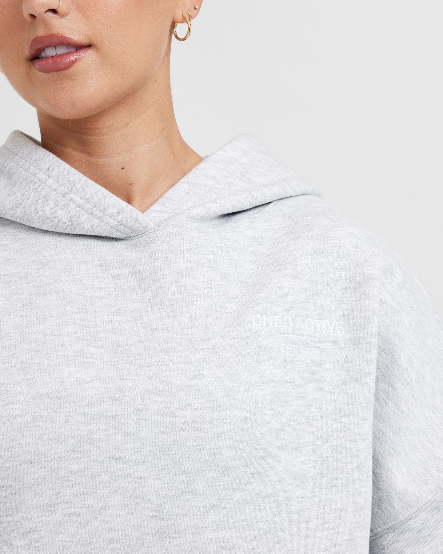 All Day Est 2020 Oversized Hoodie | Light Grey Marl - Image 5