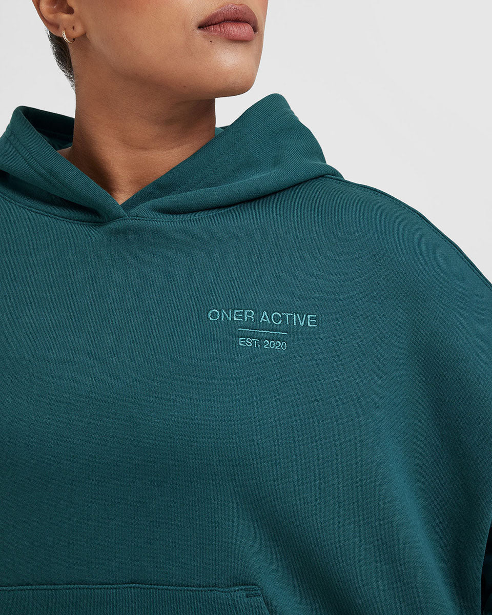 All Day Est 2020 Oversized Hoodie | Marine Teal - Image 4