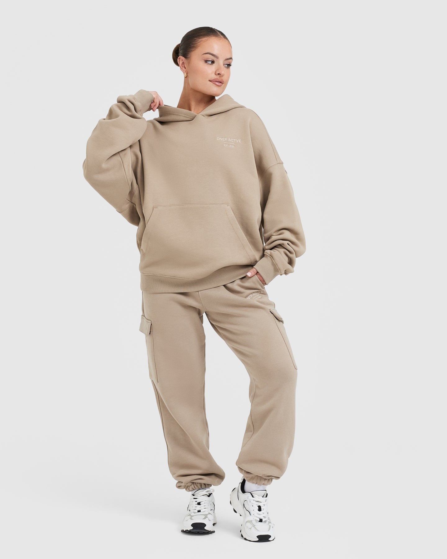 All Day Est 2020 Oversized Hoodie | Sandstone - Image 3