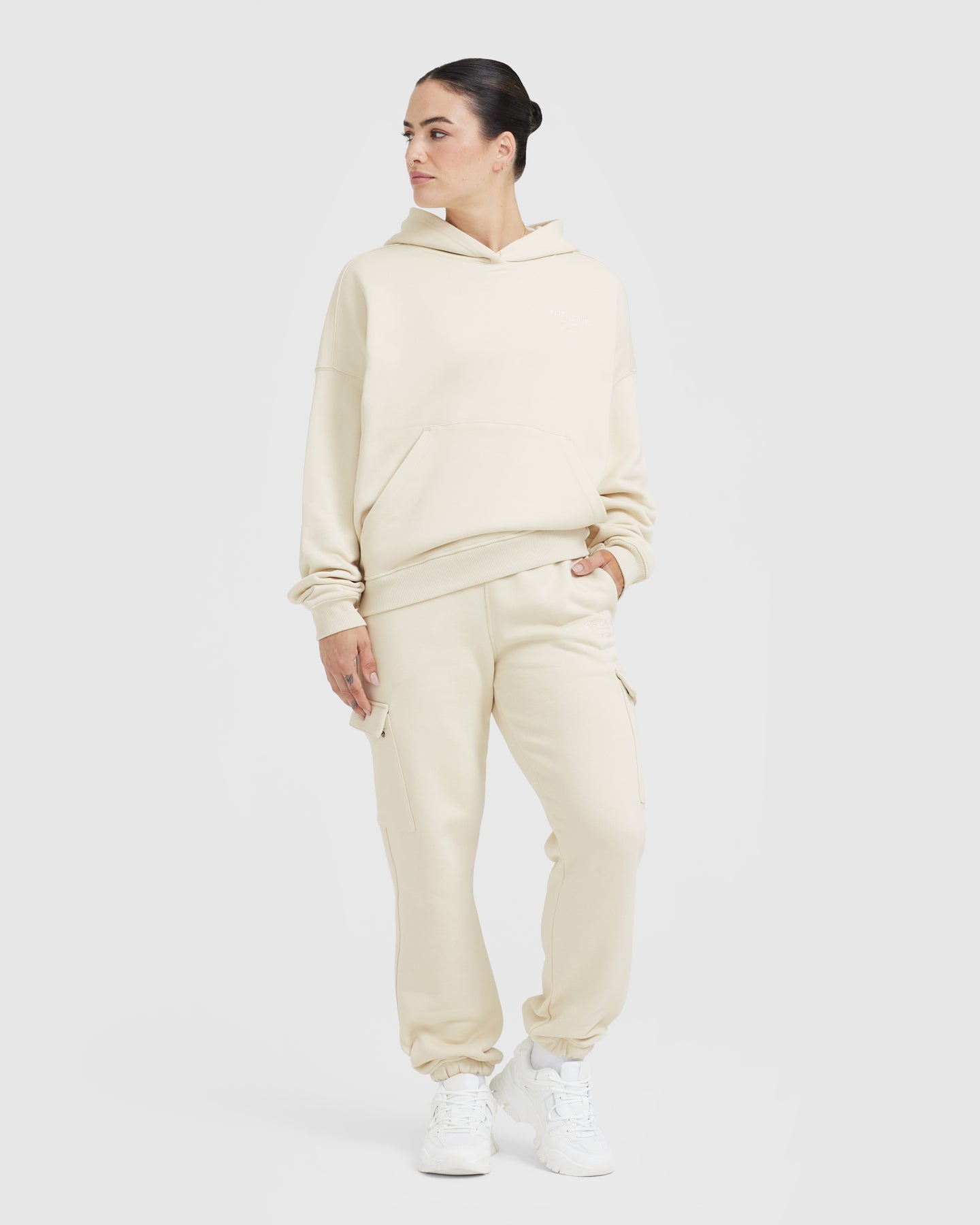 All Day Est 2020 Oversized Hoodie | Vanilla - Image 3