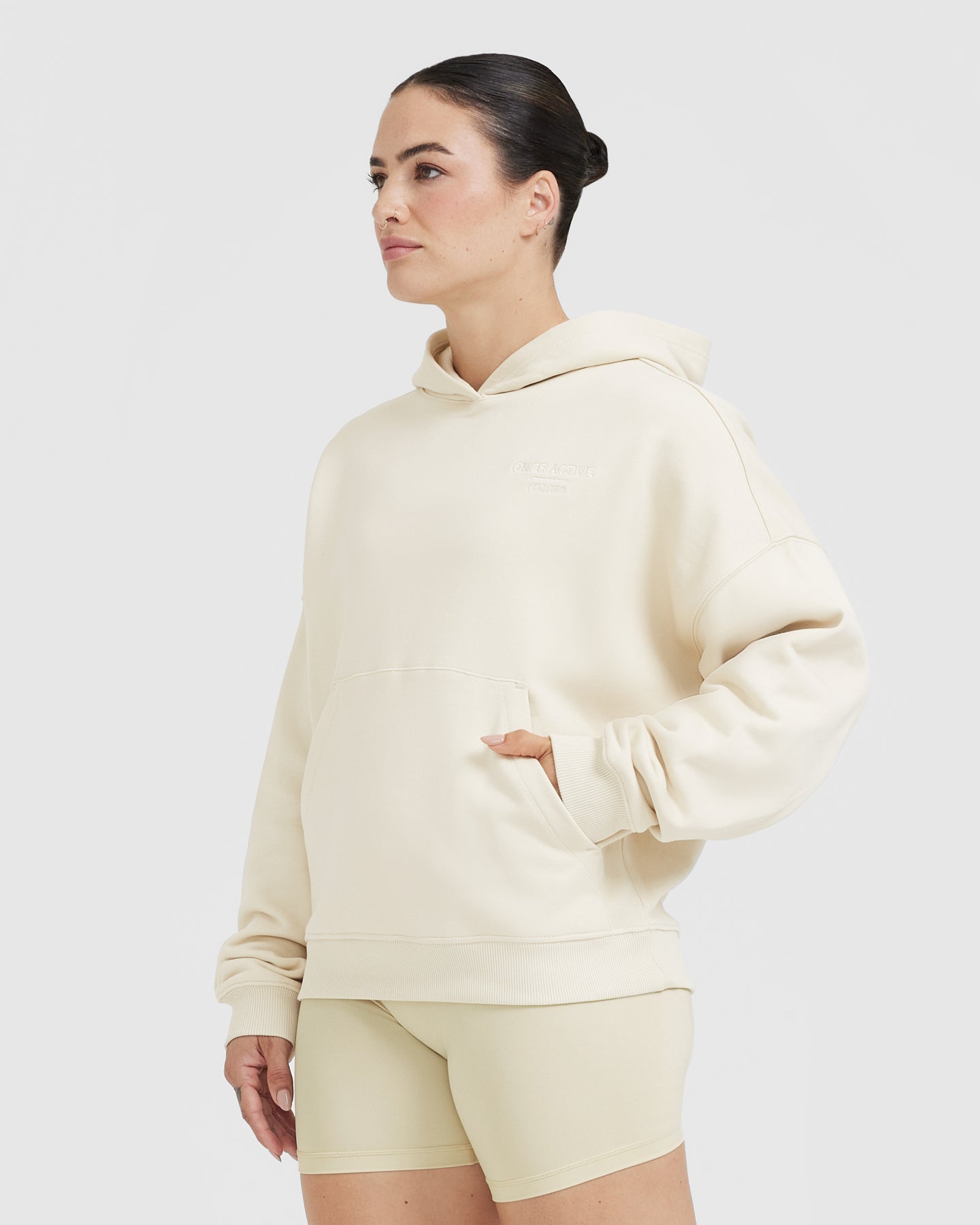 All Day Est 2020 Oversized Hoodie | Vanilla - Image 4