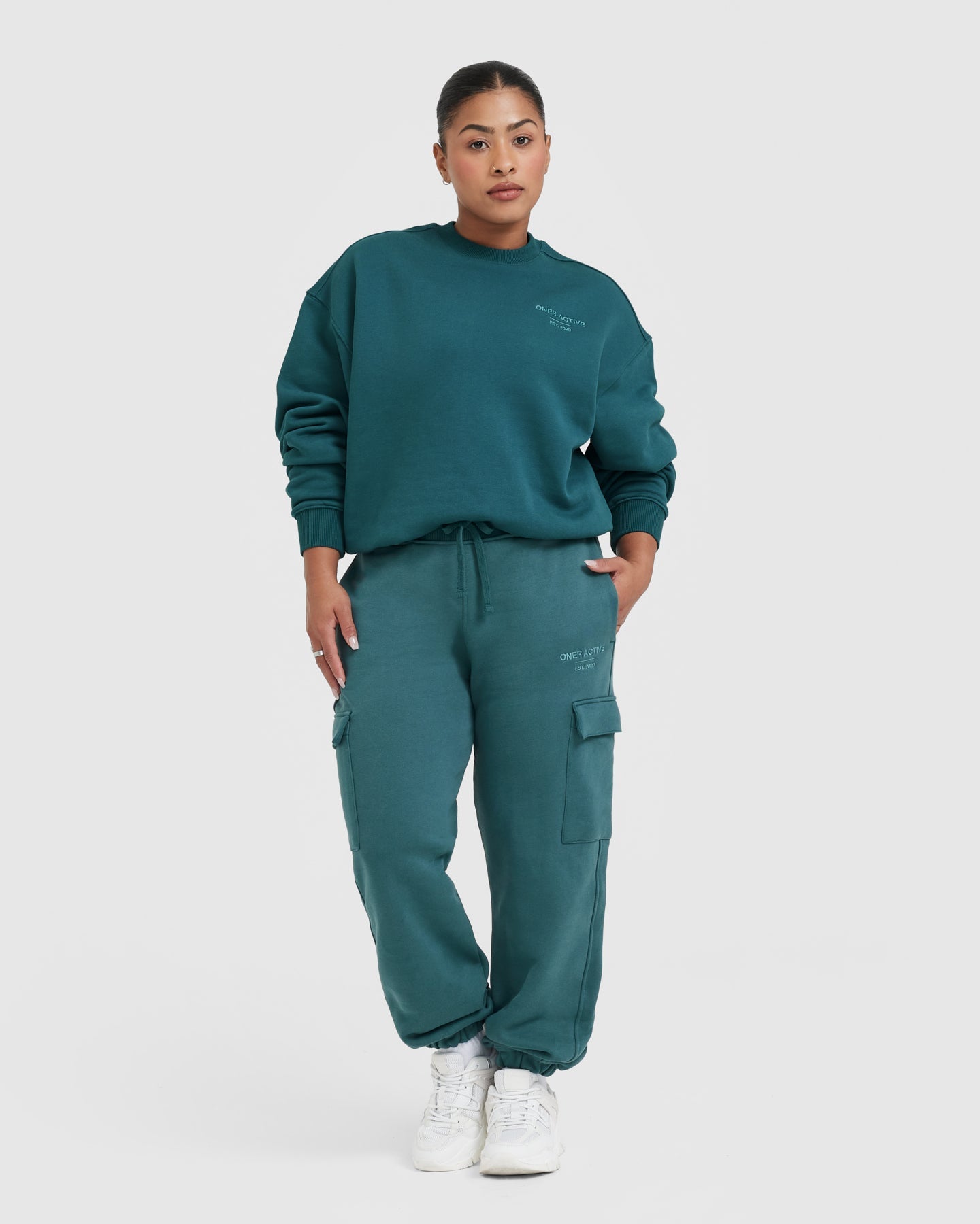 All Day Est 2020 Oversized Sweatshirt | Marine Teal - Image 3