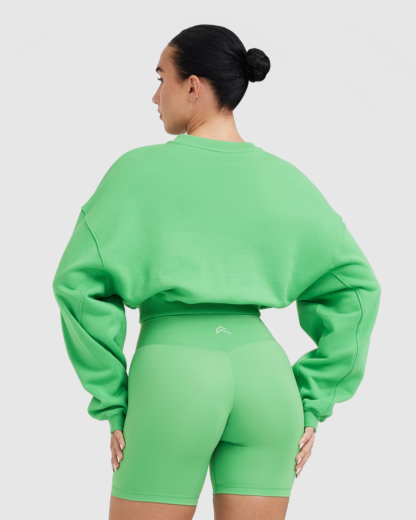 Alternative view of All Day Est 2020 Crop V Neck Sweatshirt | Jade