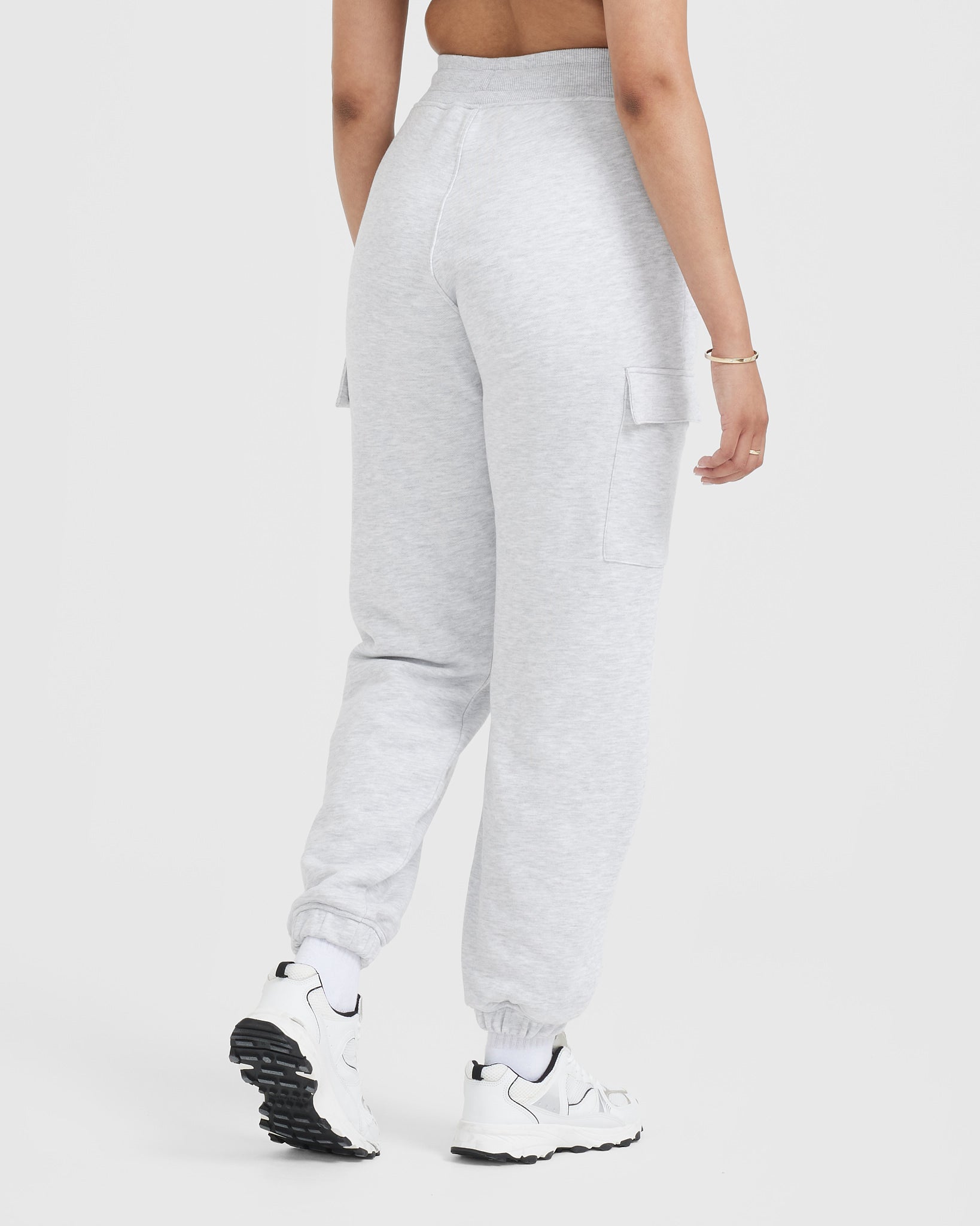Alternative view of All Day Lightweight Cargo Joggers | Light Grey Marl