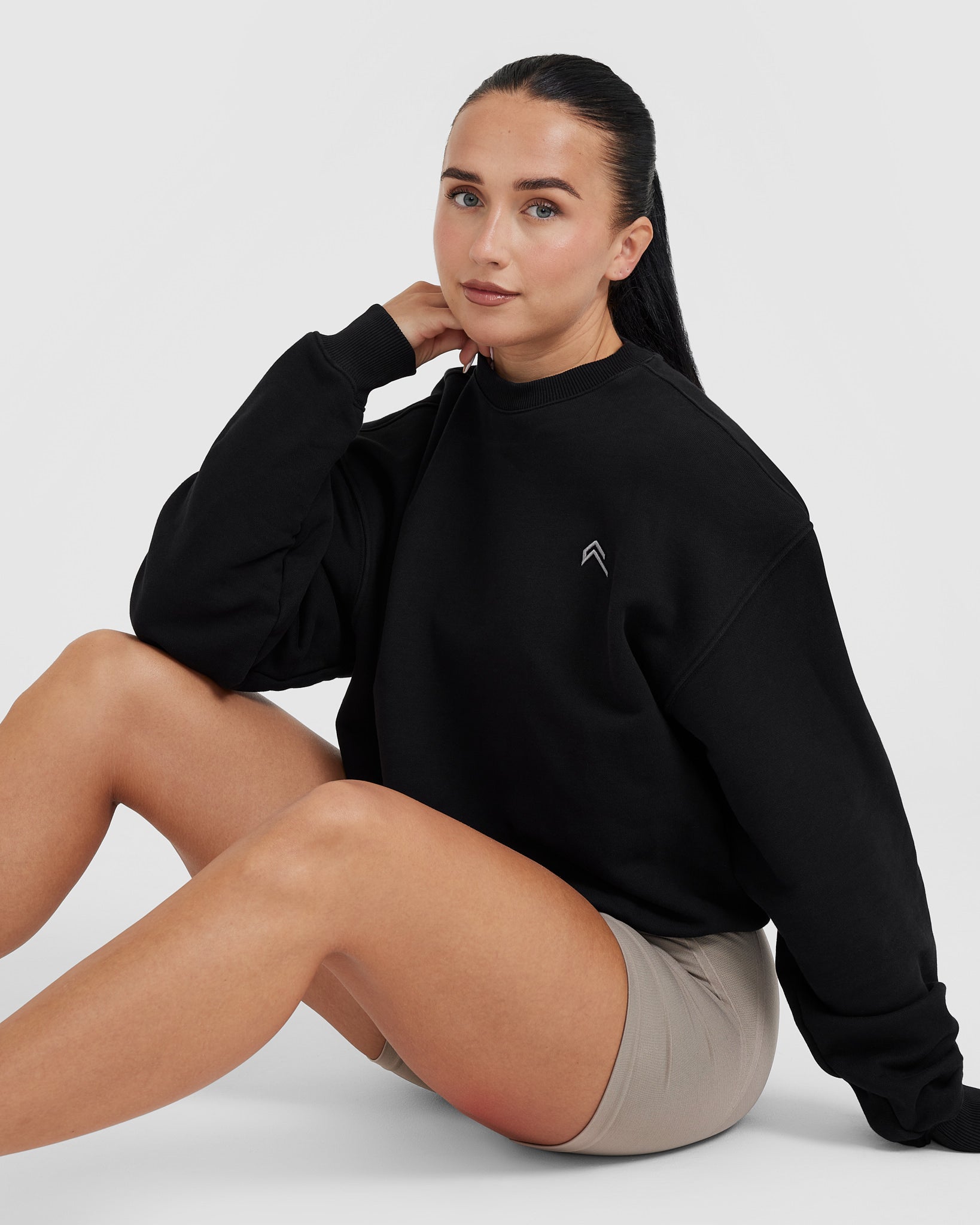 All Day Lightweight Oversized Sweatshirt | Black - Image 3