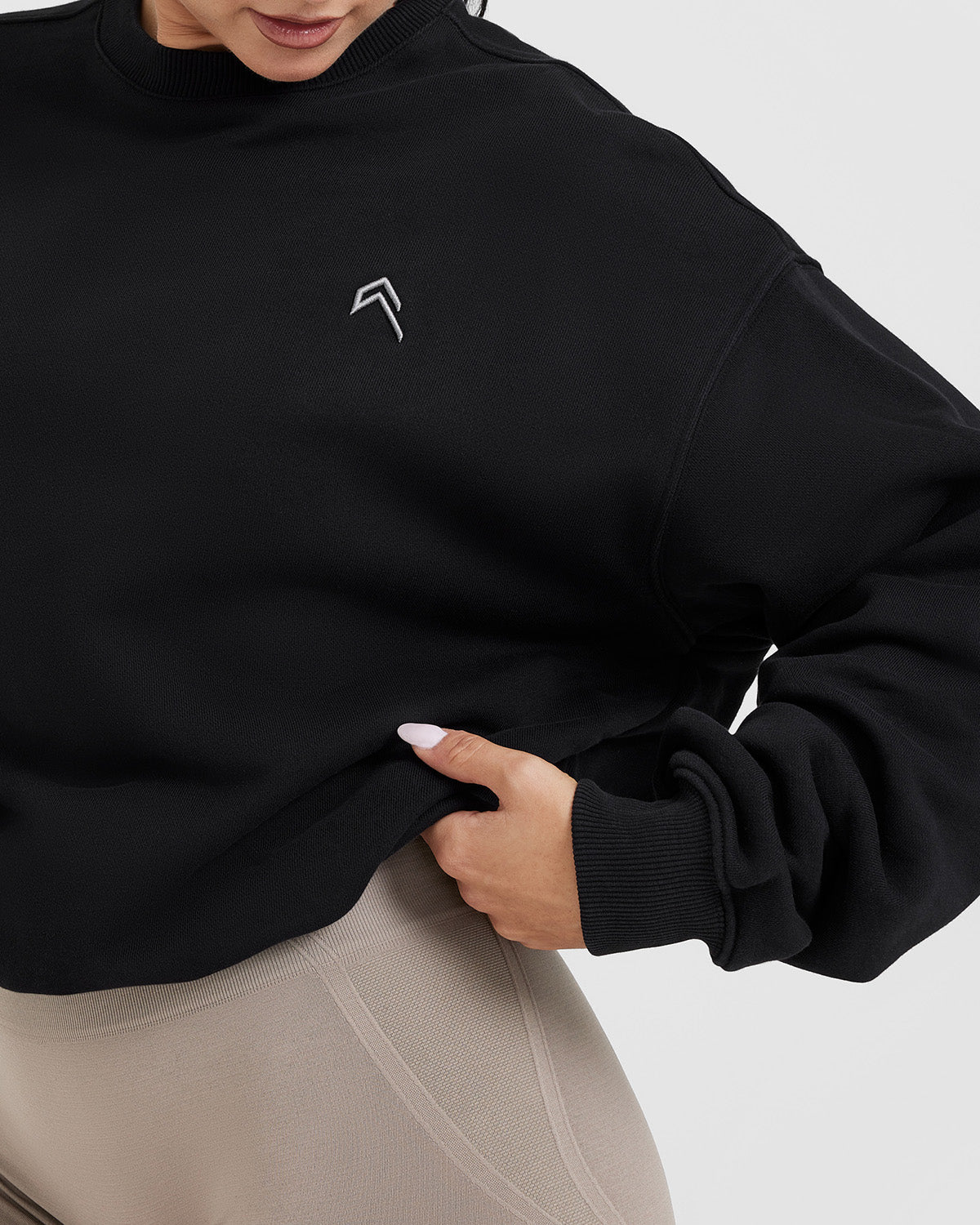 All Day Lightweight Oversized Sweatshirt | Black - Image 5
