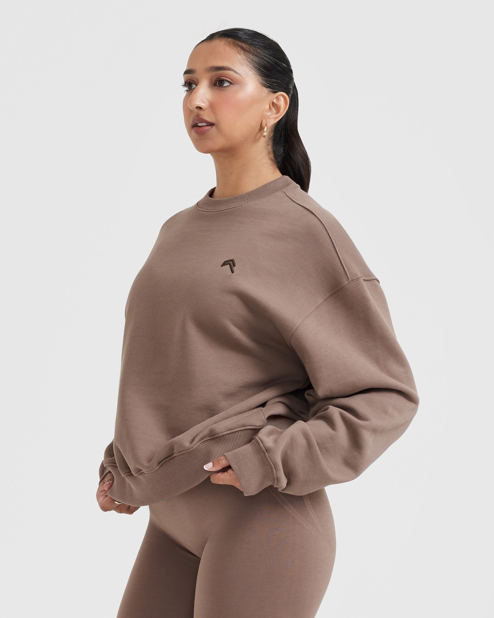 All Day Lightweight Oversized Sweatshirt | Cool Brown - Image 3