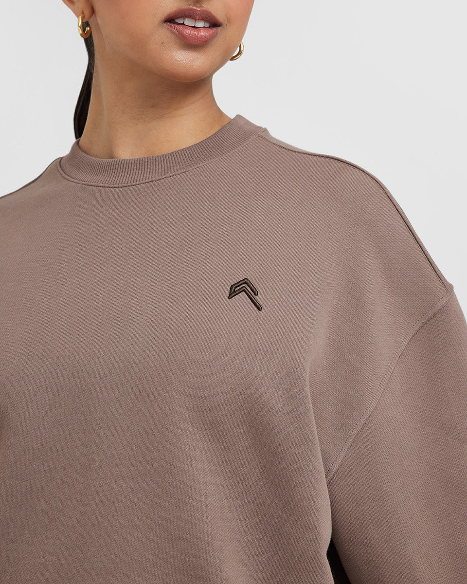 All Day Lightweight Oversized Sweatshirt | Cool Brown - Image 4