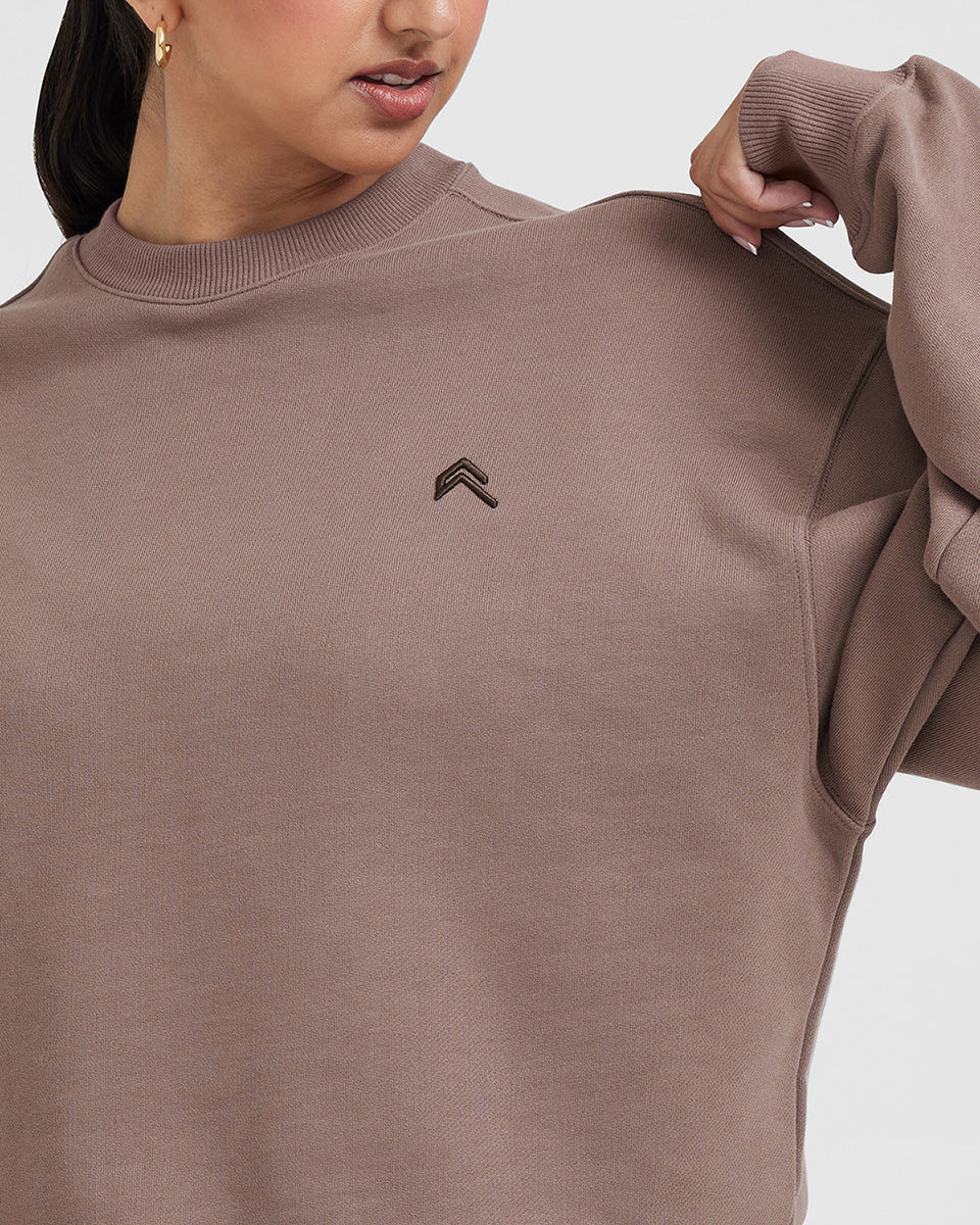 All Day Lightweight Oversized Sweatshirt | Cool Brown - Image 5
