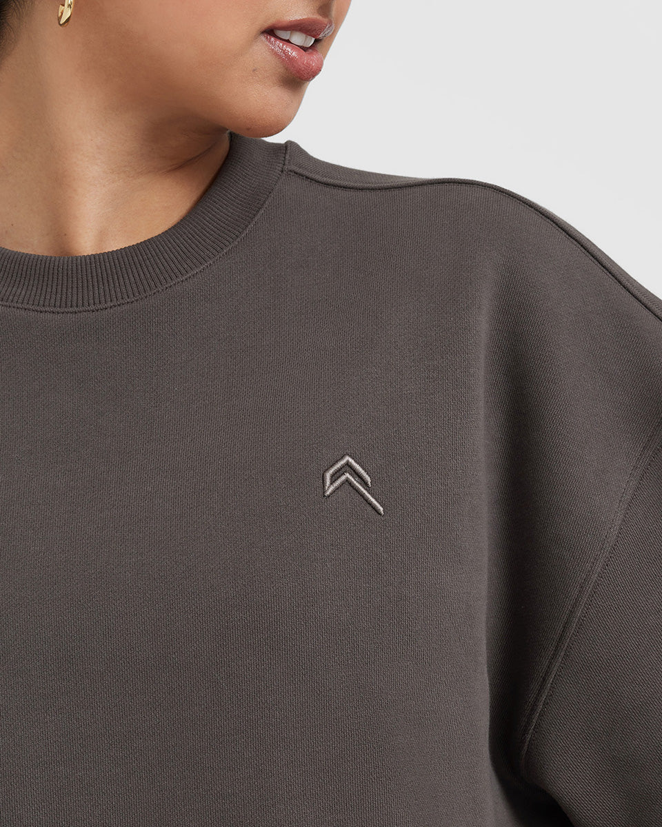 All Day Lightweight Oversized Sweatshirt | Deep Taupe - Image 4