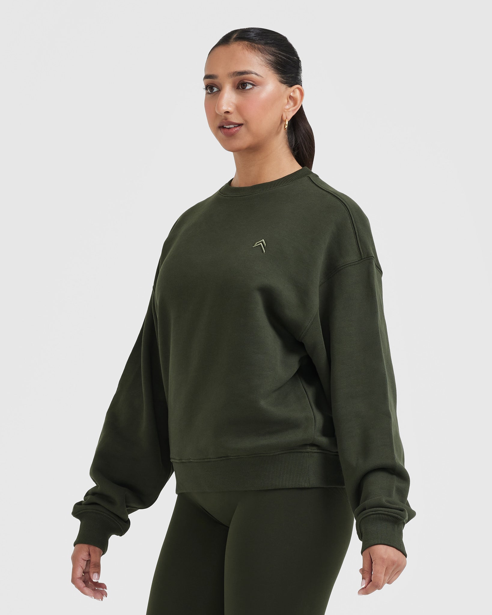 All Day Lightweight Oversized Sweatshirt | Khaki - Image 3