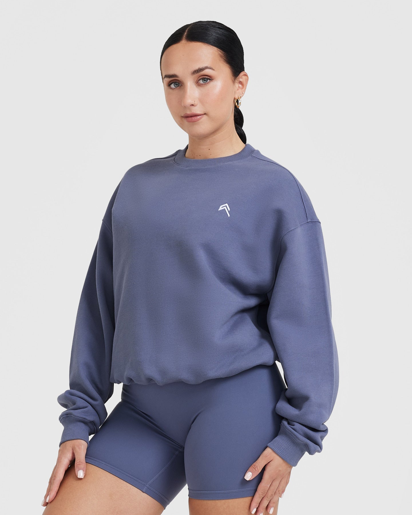 All Day Lightweight Oversized Sweatshirt | Slate Blue - Image 3
