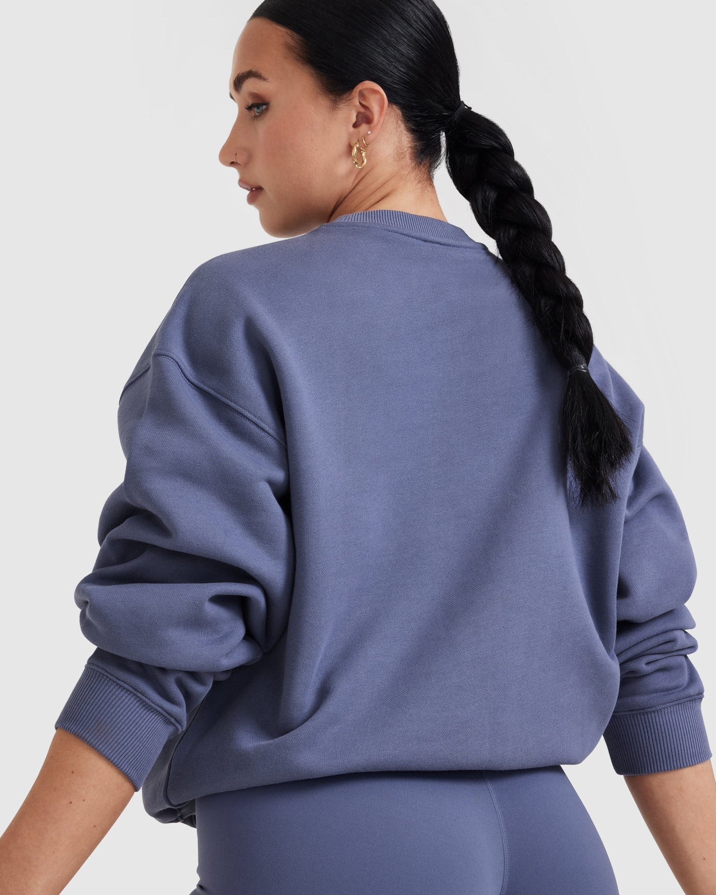All Day Lightweight Oversized Sweatshirt | Slate Blue - Image 5