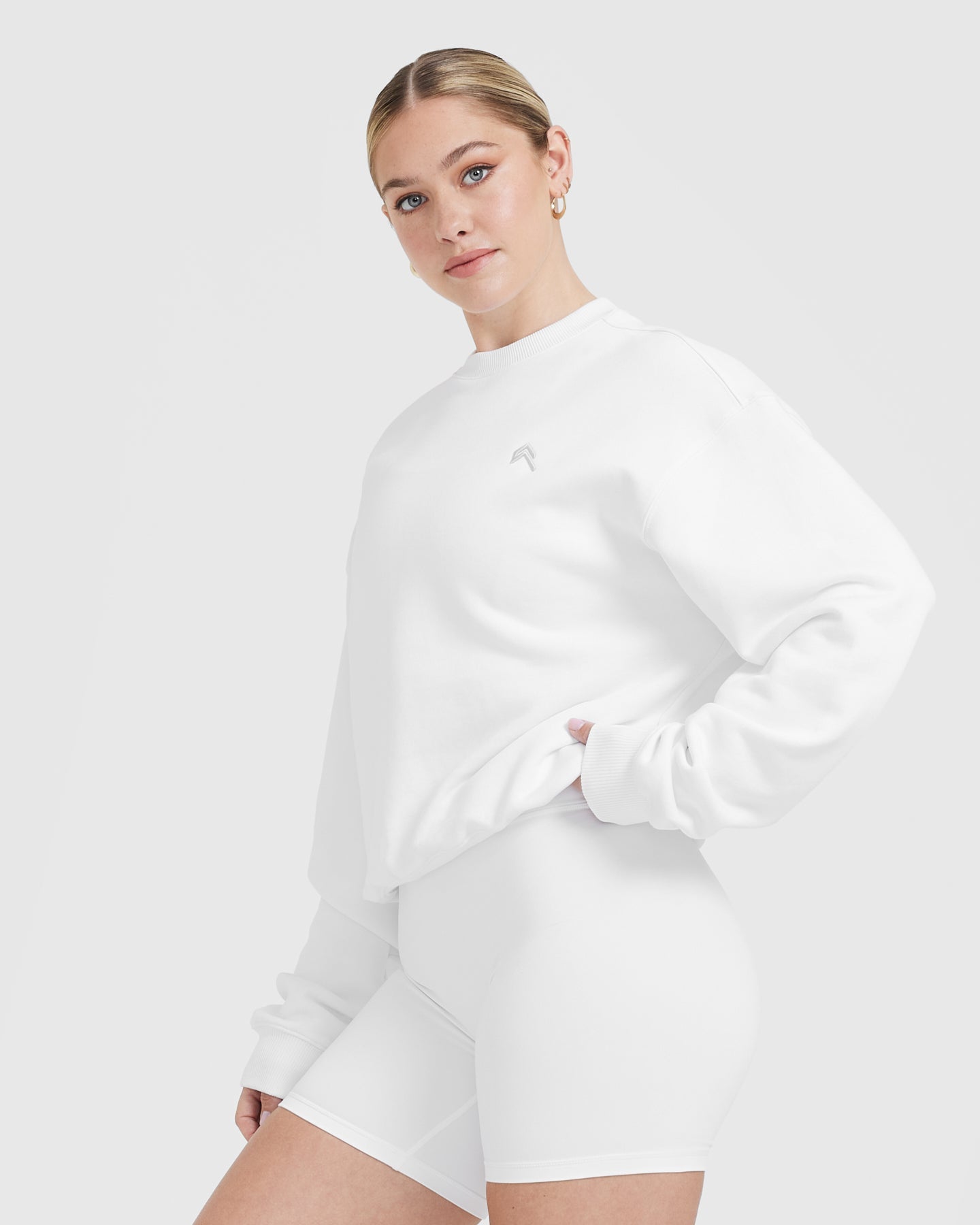 All Day Lightweight Oversized Sweatshirt | White - Image 3