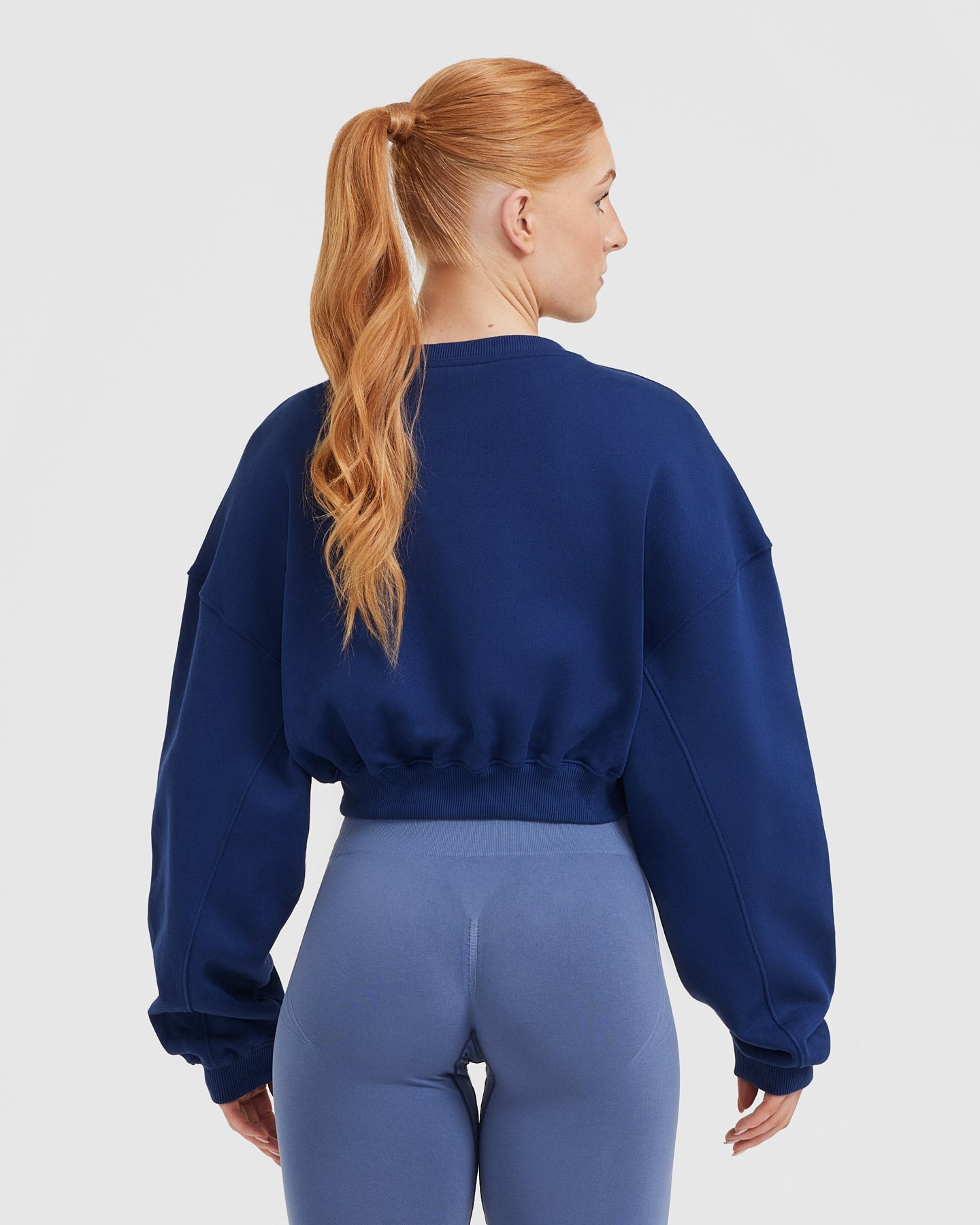 Alternative view of All Day Lightweight Oversized V Neck Sweatshirt | Midnight