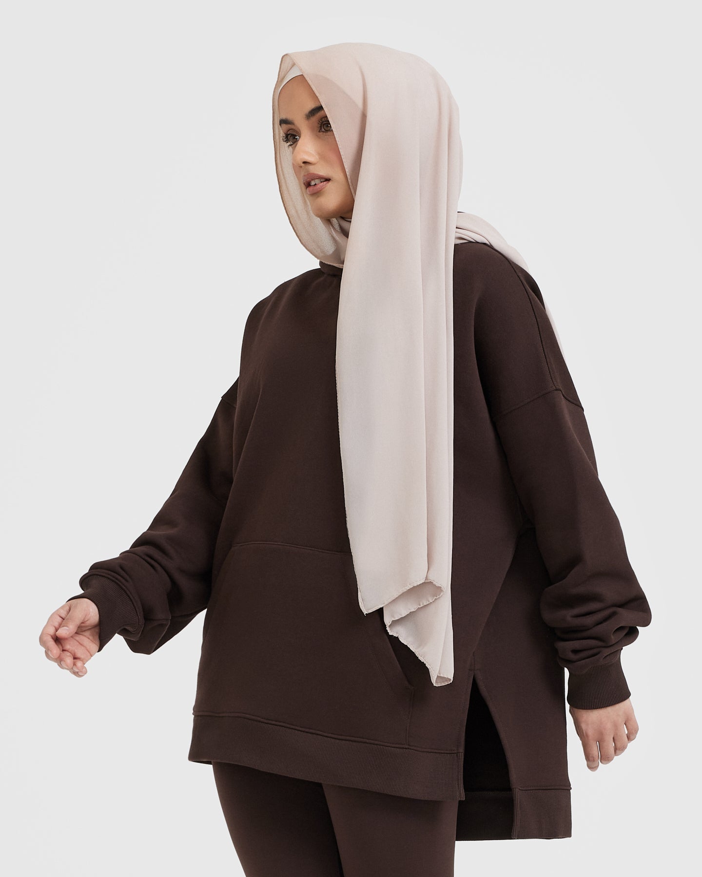 All Day Longline Hoodie | 70% Cocoa - Image 3