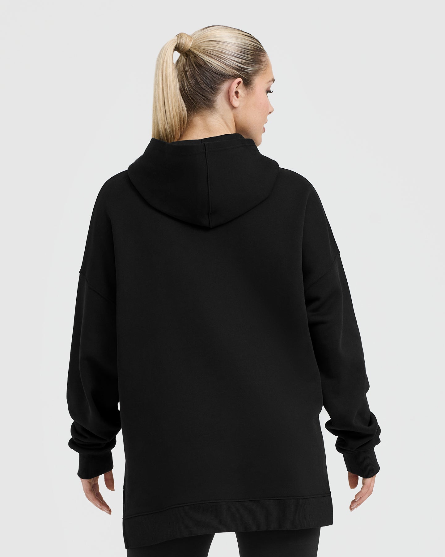 Alternative view of All Day Longline Hoodie | Black