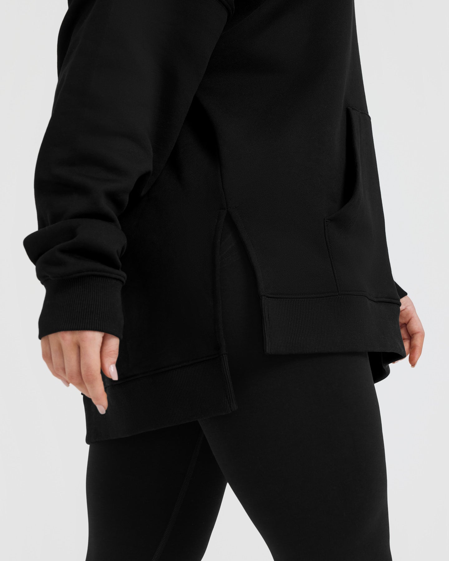 All Day Longline Hoodie | Black - Image 4