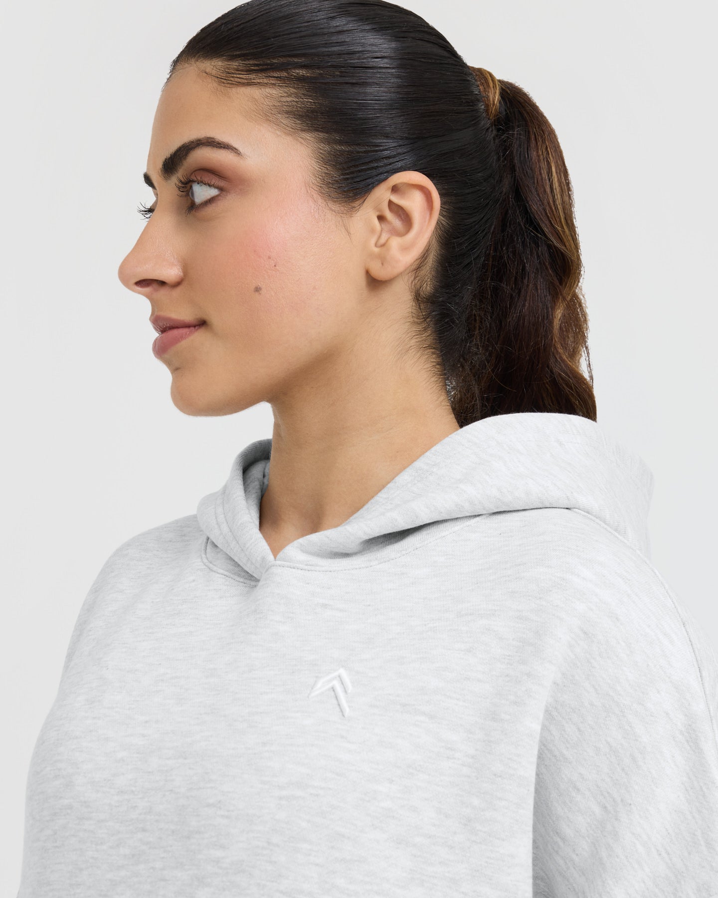 All Day Longline Hoodie | Light Grey Marl - Image 5