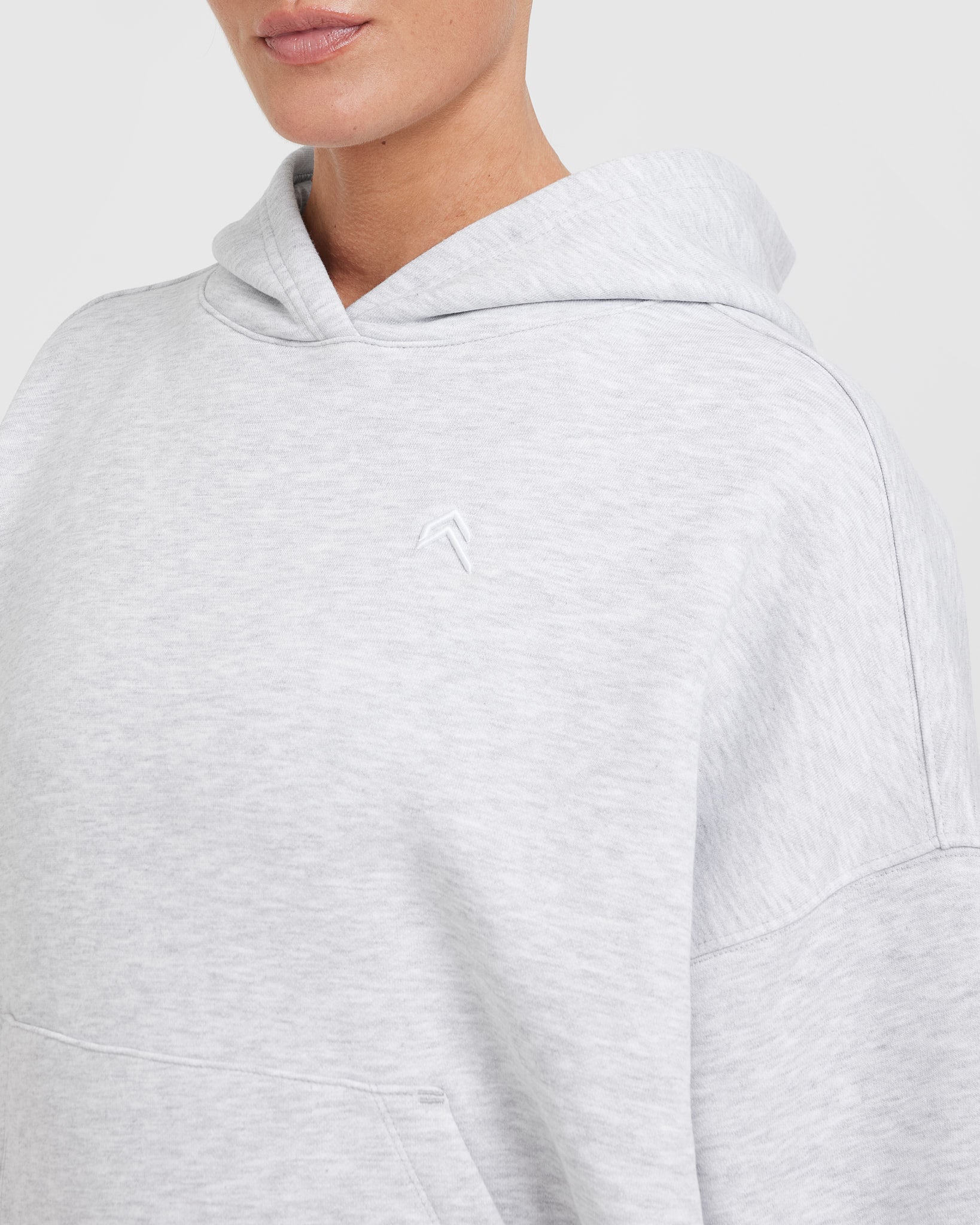 All Day Oversized Hoodie | Light Grey Marl - Image 4