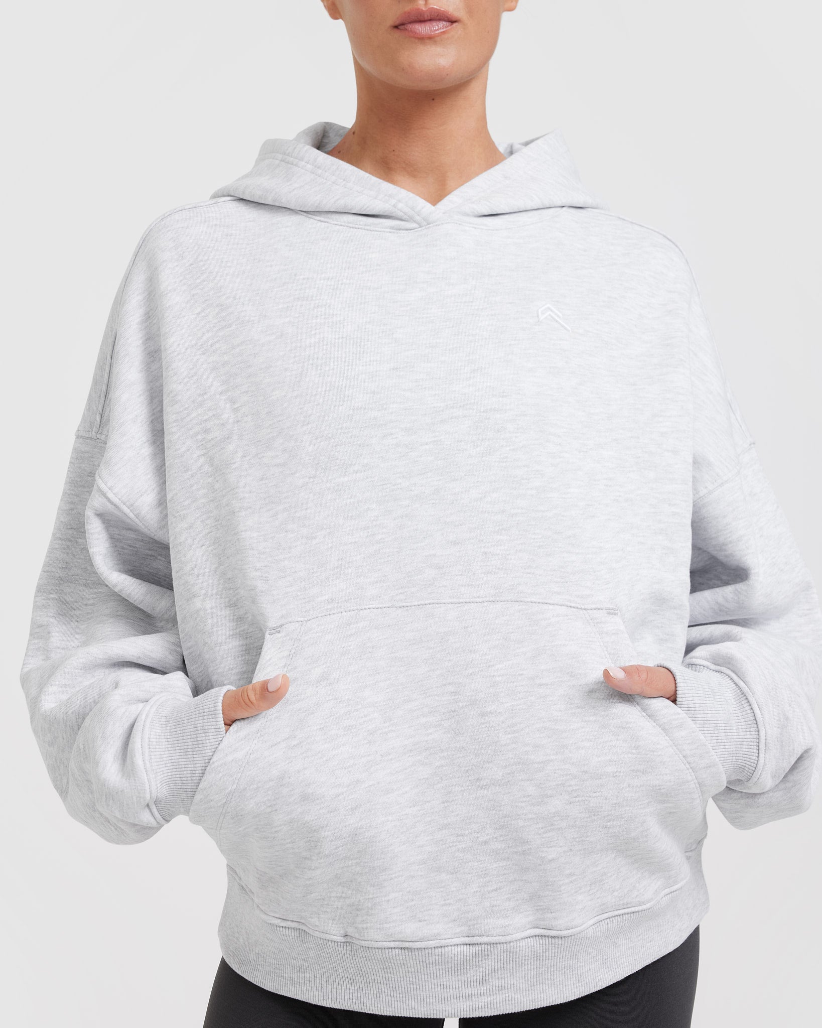 All Day Oversized Hoodie | Light Grey Marl - Image 5