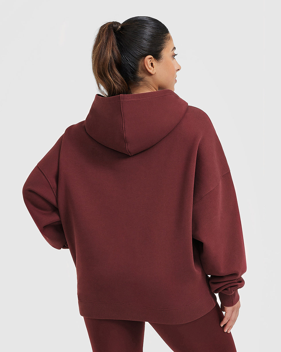Alternative view of All Day Oversized Hoodie | Mulled Wine
