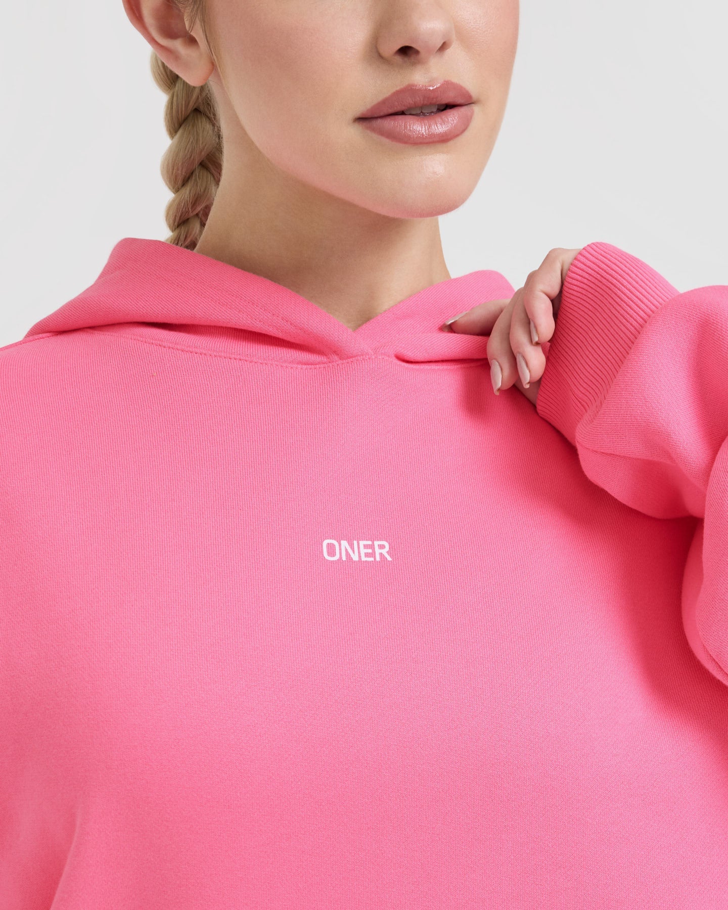 Raising the Bar Graphic Unisex Oversized Hoodie | Peony Pink - Image 4