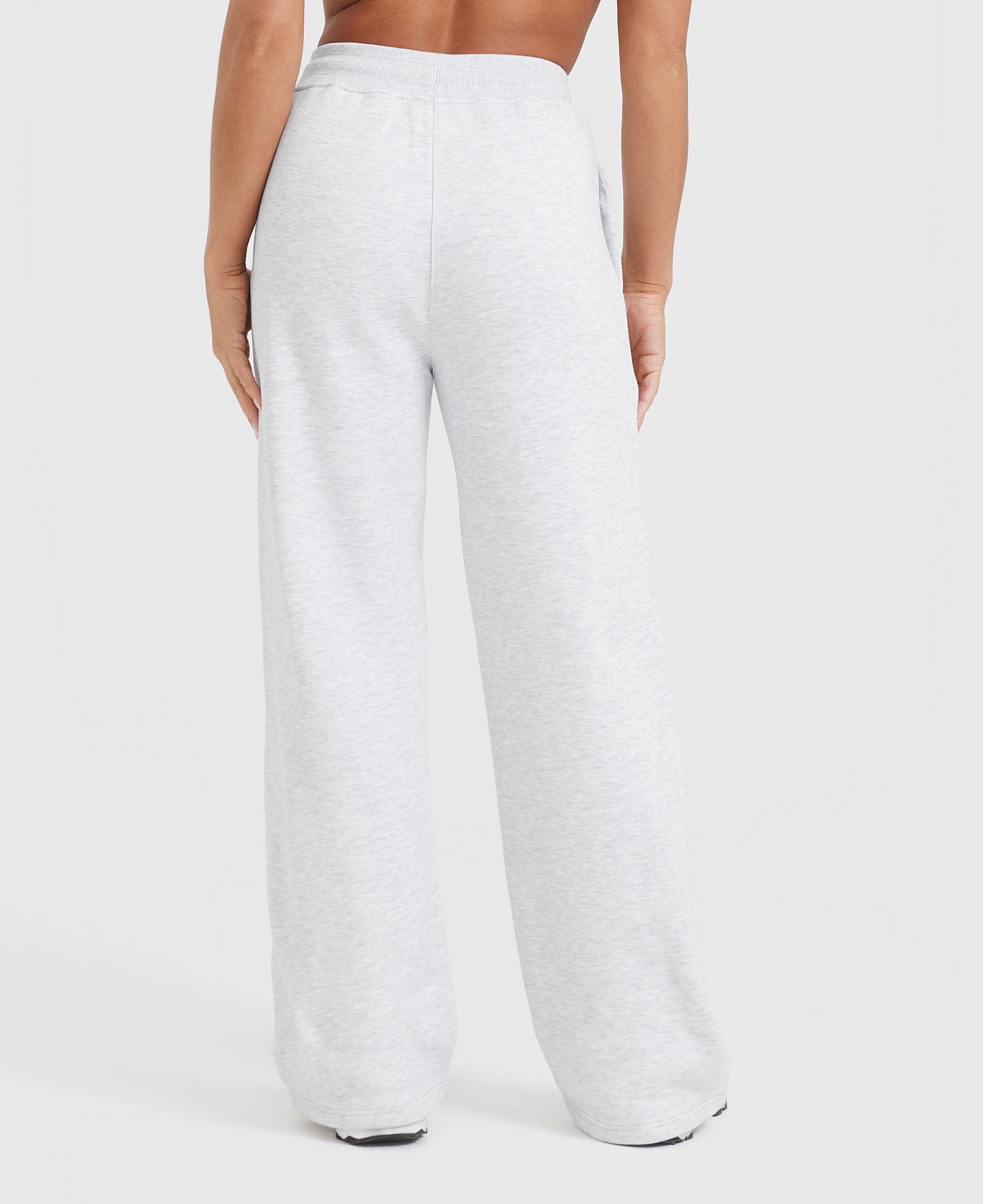 Alternative view of All Day Straight Leg Joggers | Light Grey Marl