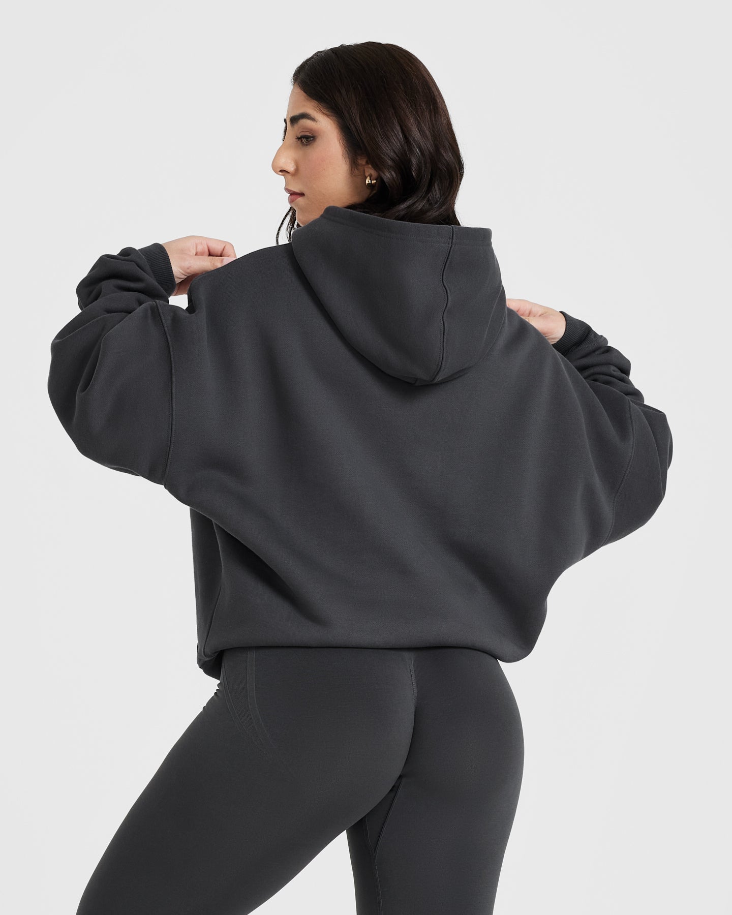 Alternative view of All Day Varsity Oversized Hoodie | Coal