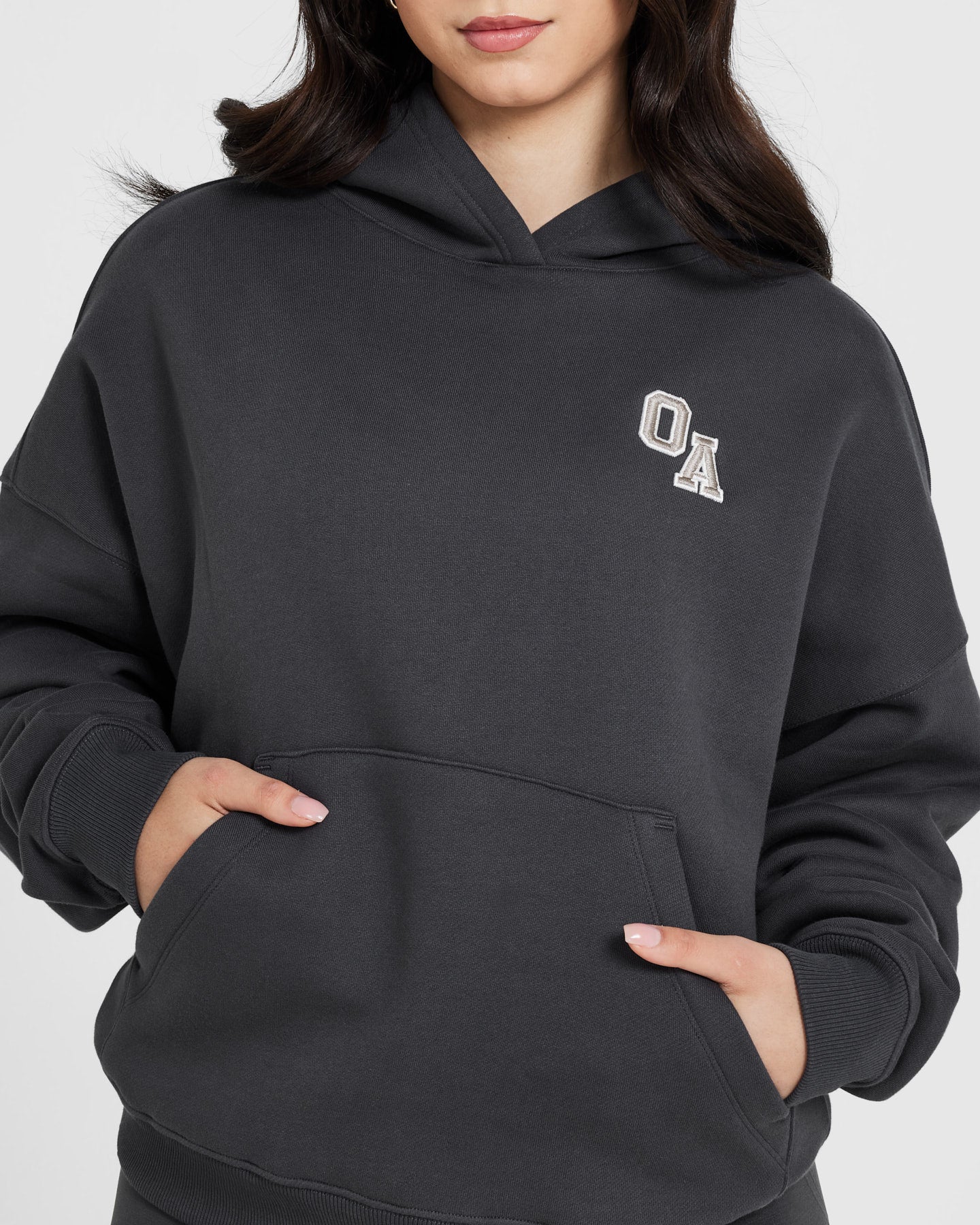 All Day Varsity Oversized Hoodie | Coal - Image 4