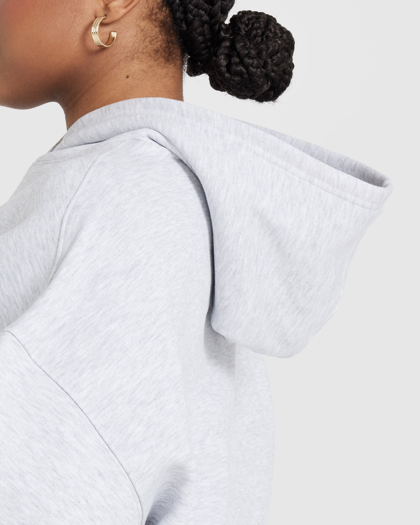 All Day Varsity Oversized Hoodie | Light Grey Marl - Image 5