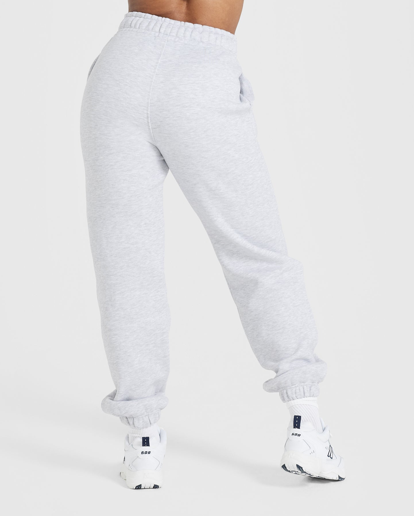 Alternative view of All Day Varsity Oversized Joggers | Light Grey Marl