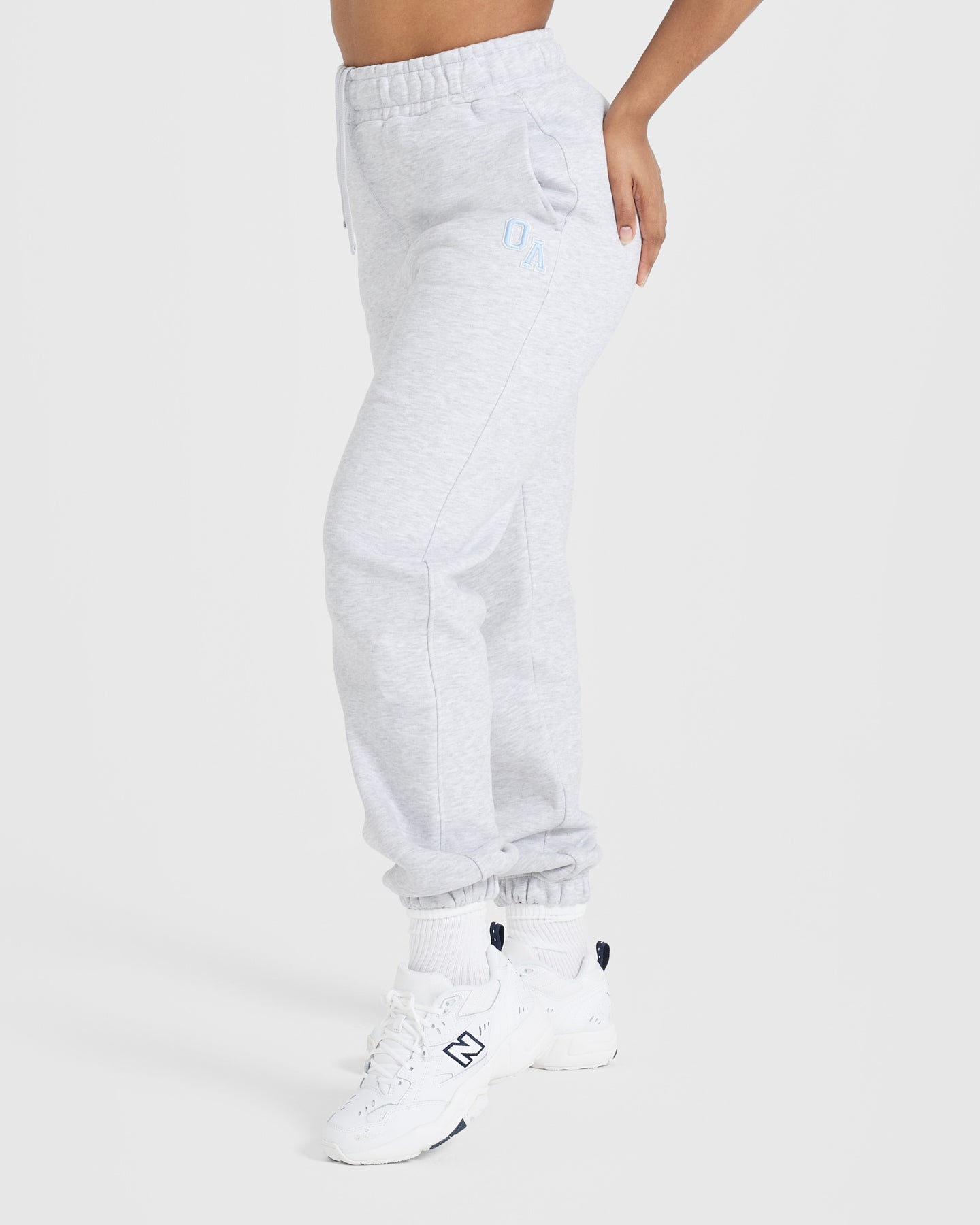 All Day Varsity Oversized Joggers | Light Grey Marl - Image 3