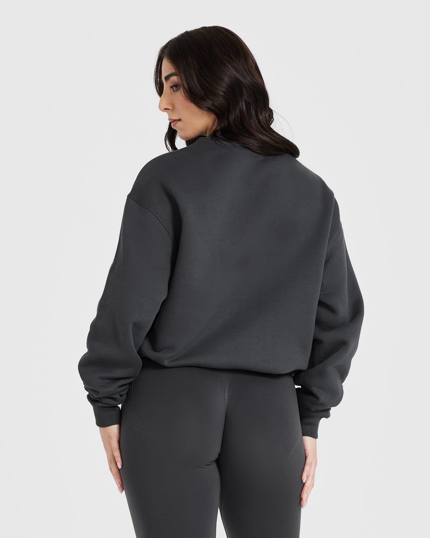 Alternative view of All Day Varsity Oversized Sweatshirt | Coal